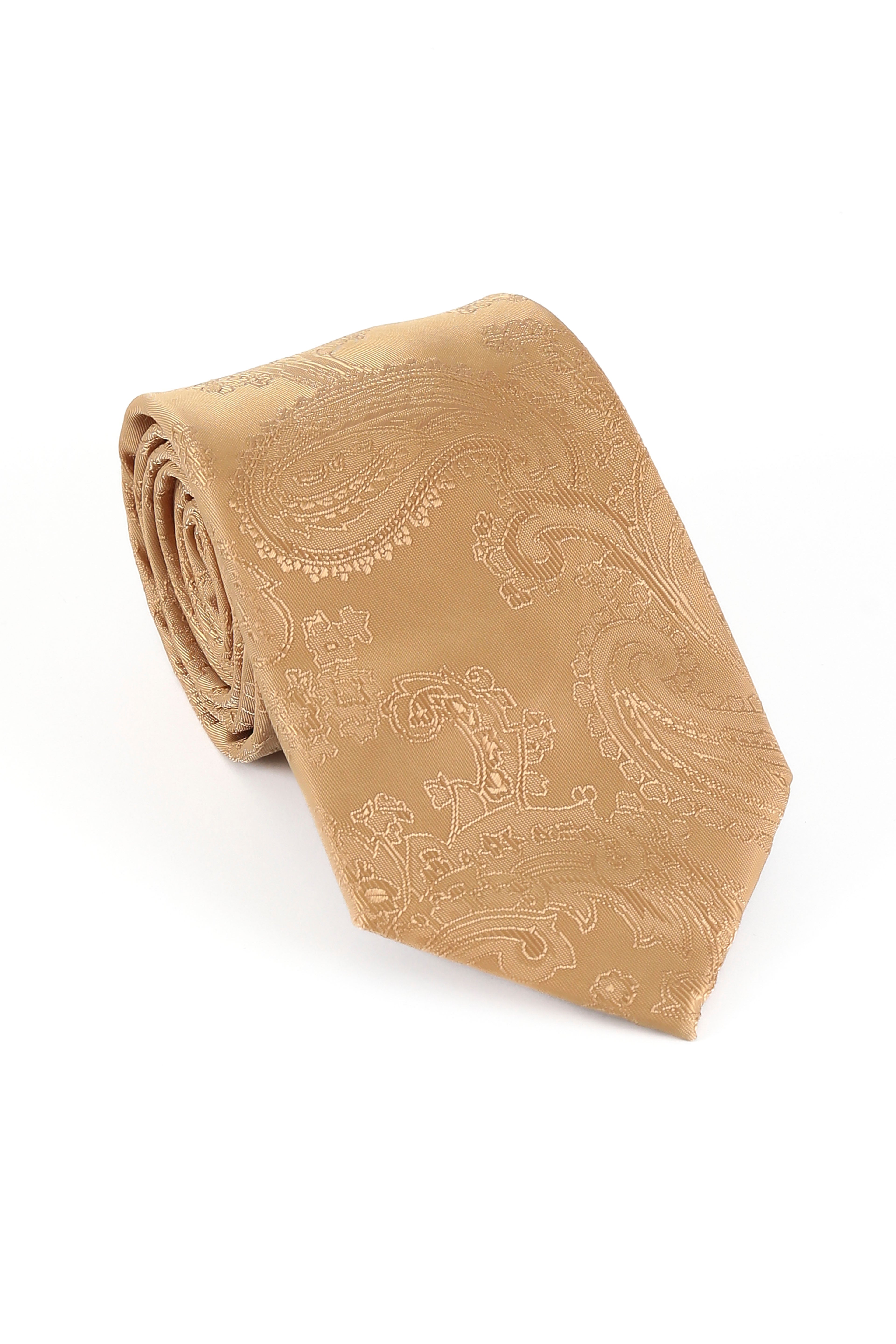 Men's Paisley Tie Cufflink Set - Gold