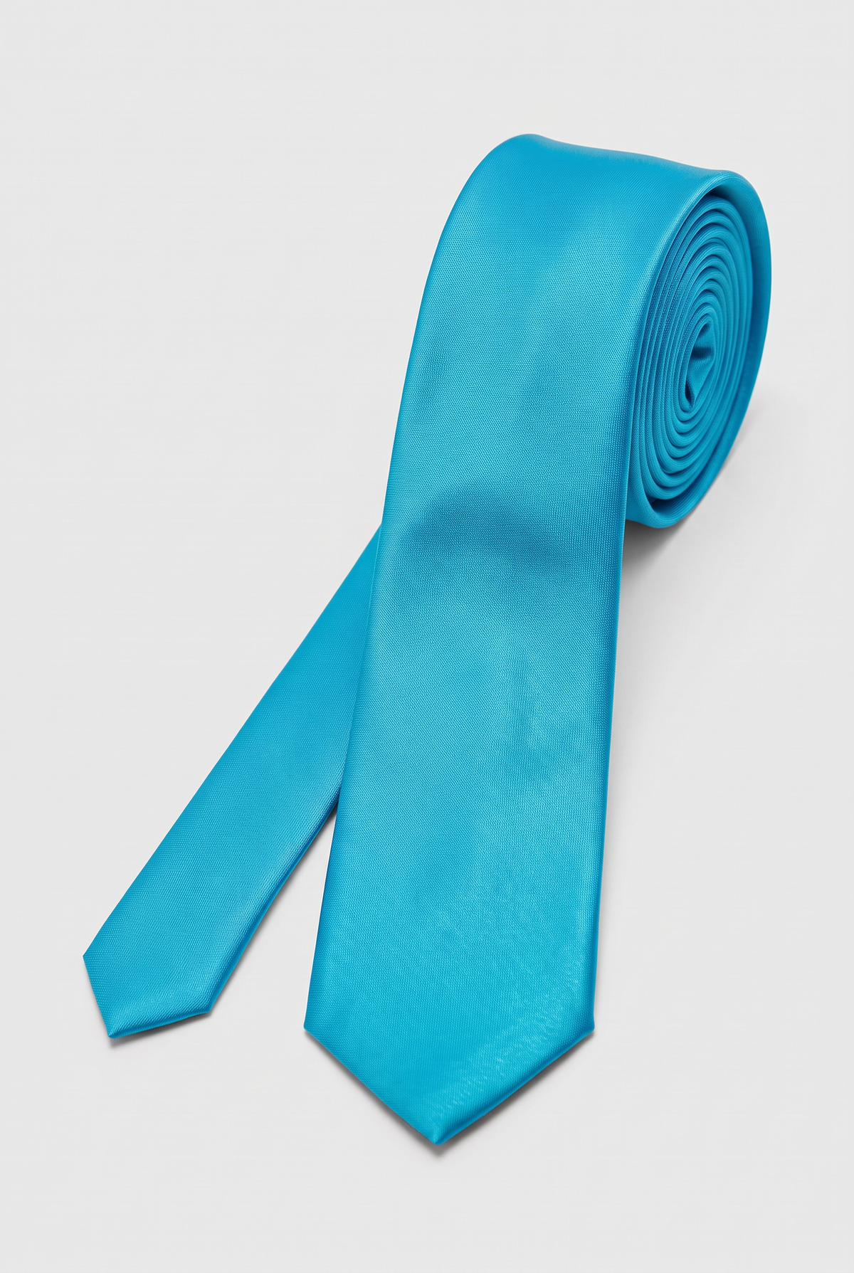 Men’s Slim Tie & Pocket Square Set - Aqua Blue