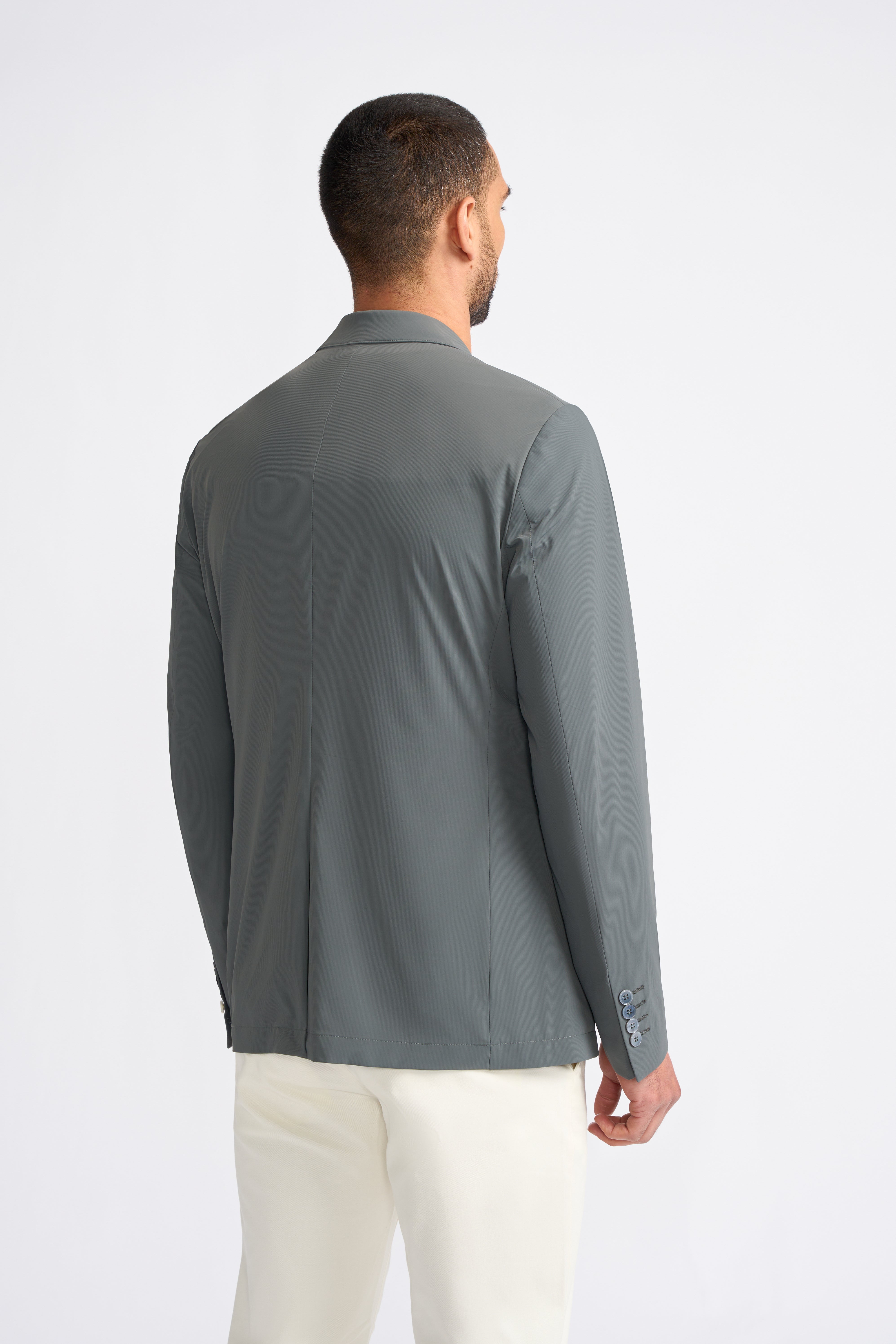 Men’s Slim Fit Solid Grey Blazer – BERGAN - Grey