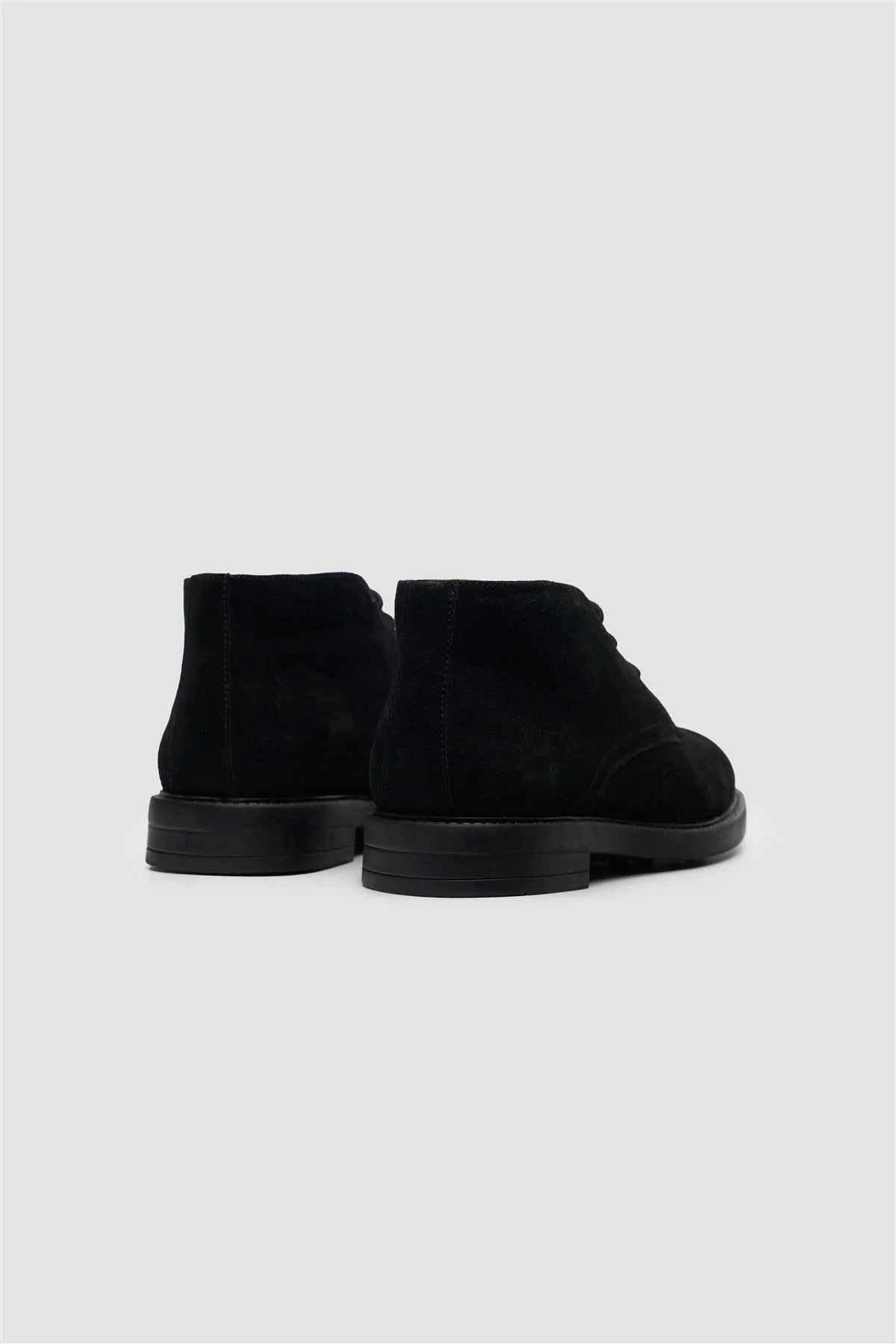 Men’s Suede Leather Chukka Boots - Fernando -Black Back Picture