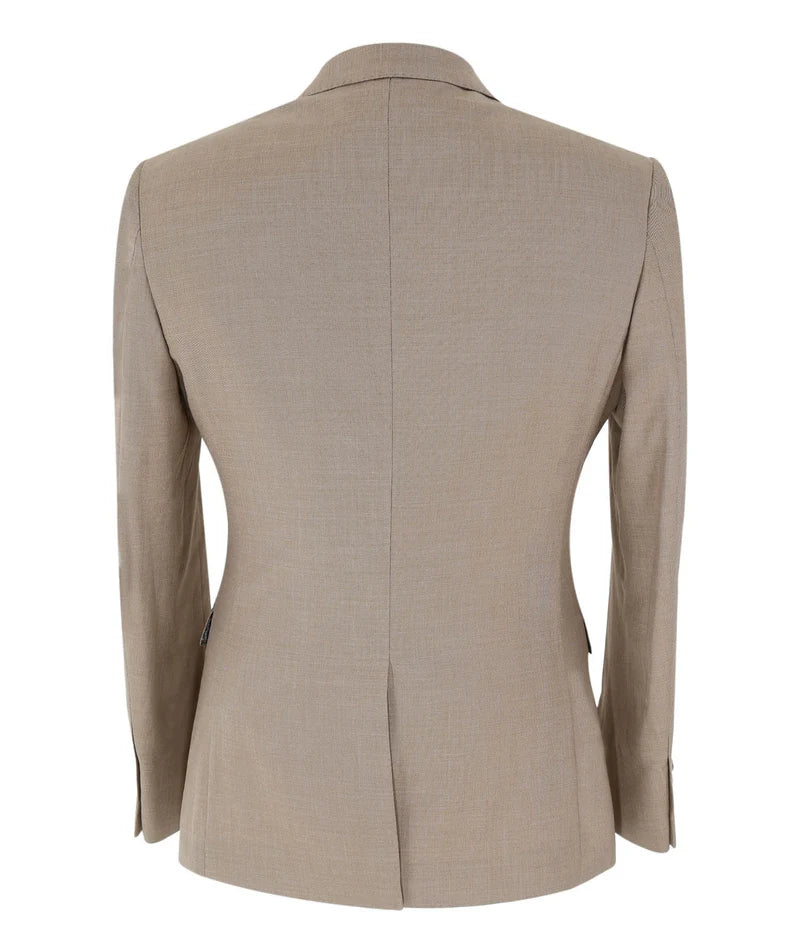 Men's Tailored Fit 2 Piece Suit Classic Special Occasion - JAMES - Taupe Beige