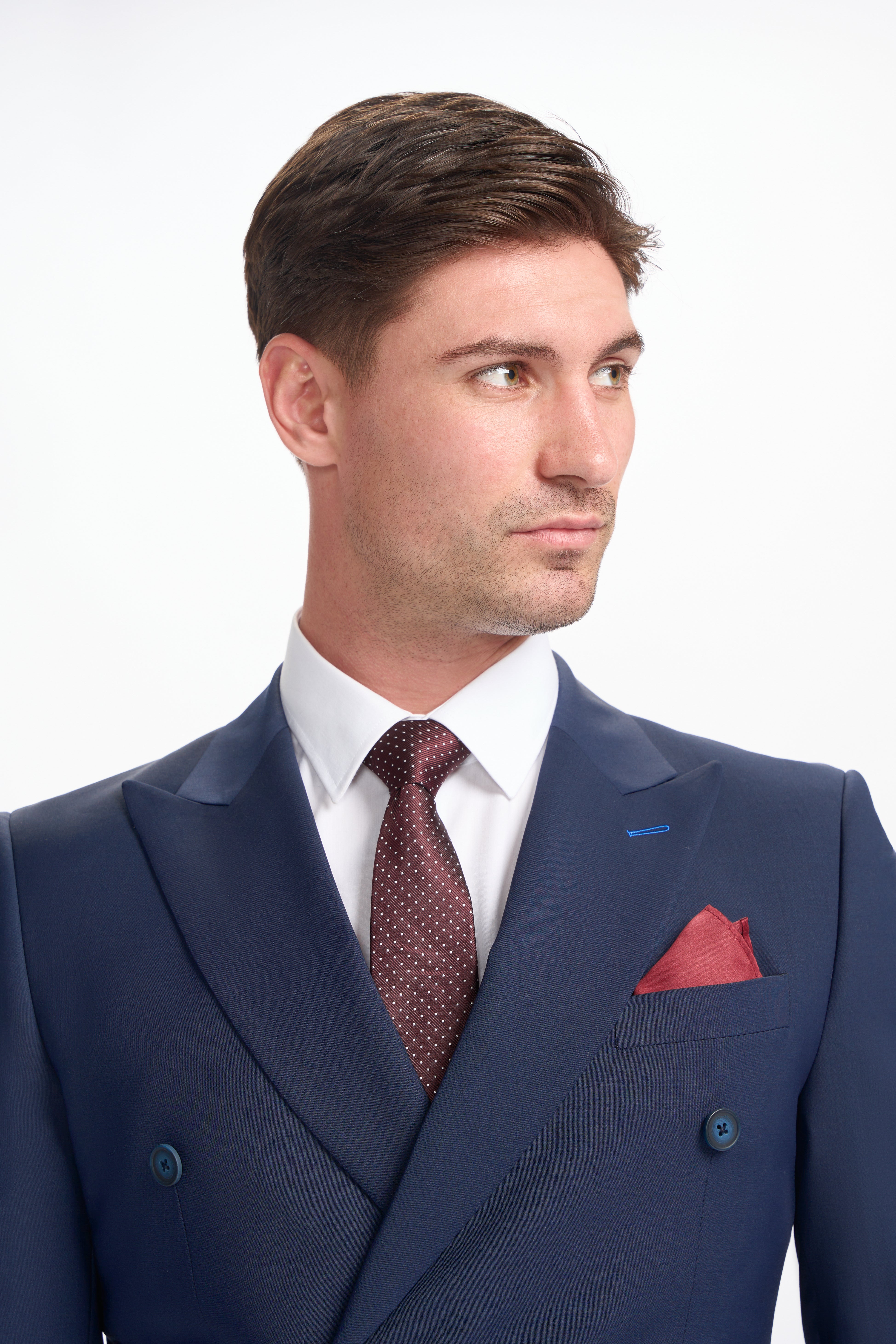 Men’s Wool Blend Double-breasted Suit – BOND D/B - Navy Blue