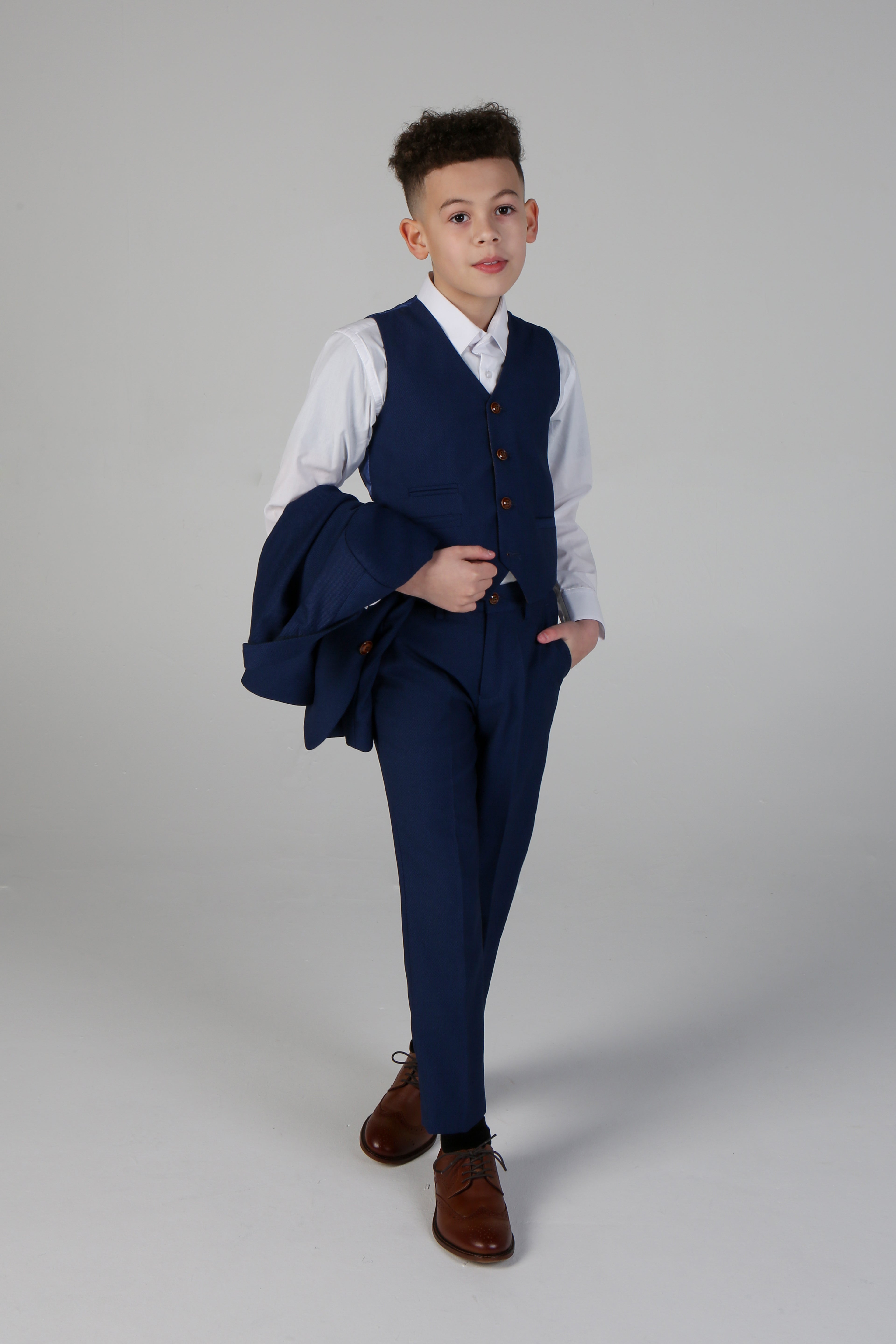 Father & Son Matching Tailored Fit 3-Piece Suit Set - Mayfair - Royal Blue