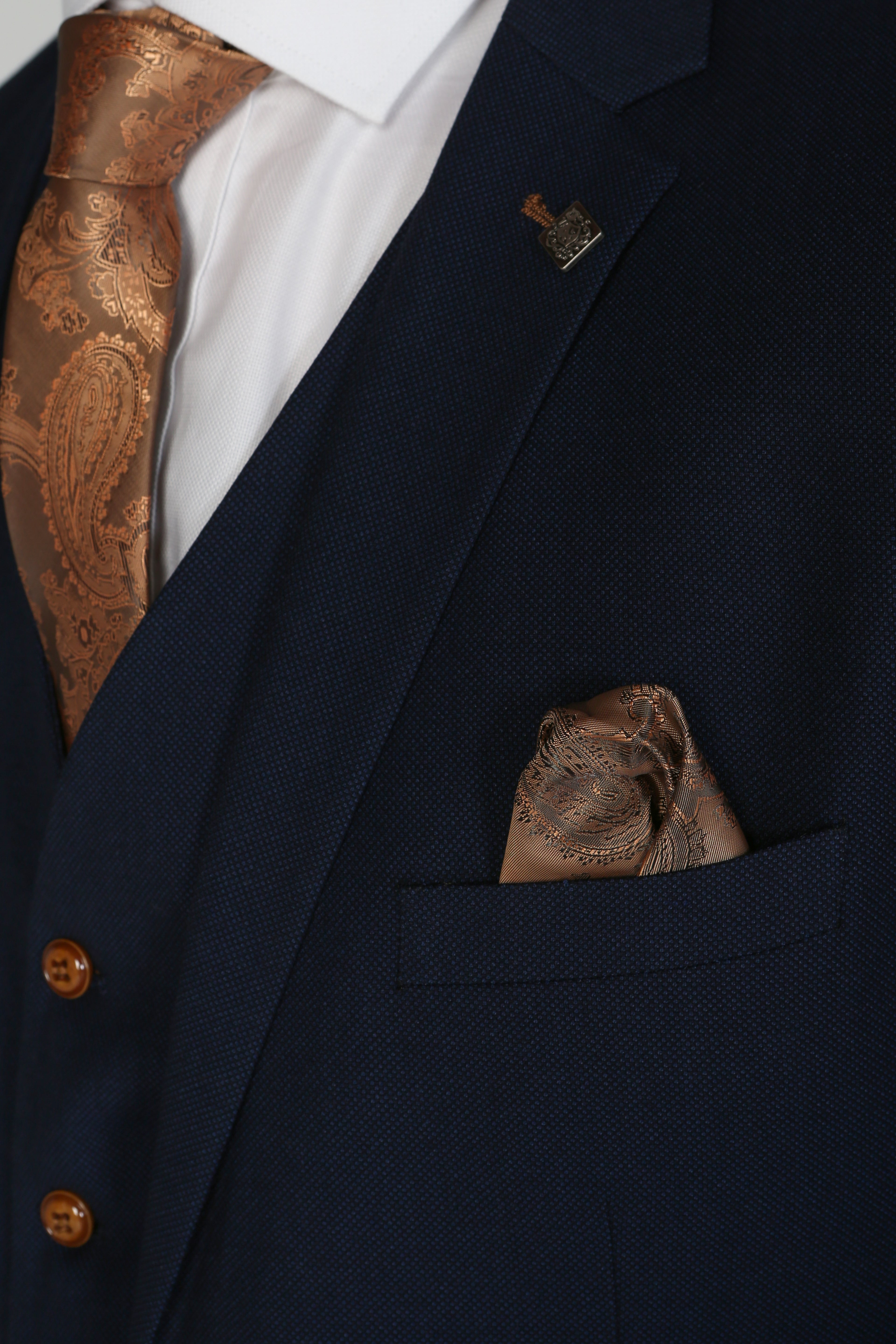 Father & Son Matching Tailored Fit 3-Piece Suit Set - Mayfair - Navy