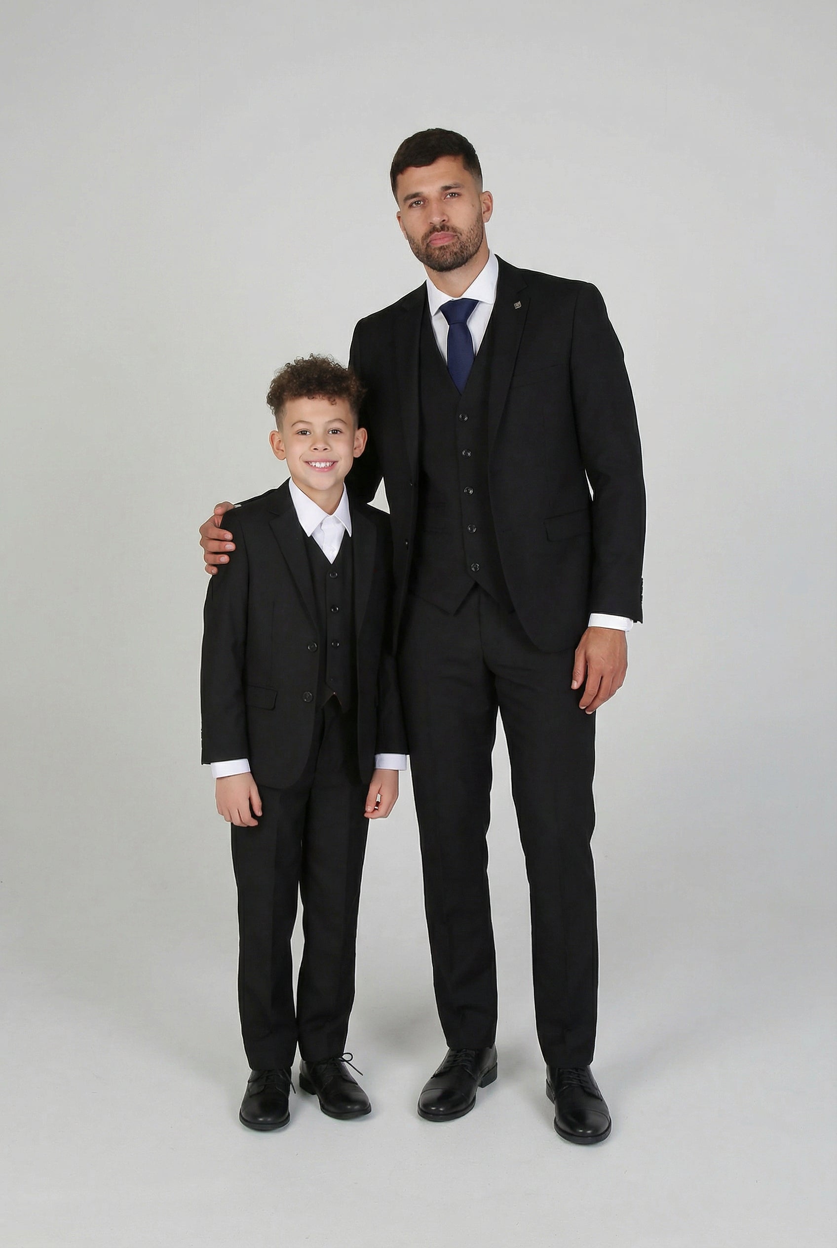 Father & Son Matching 3-Piece Suit Set - Parker - Black