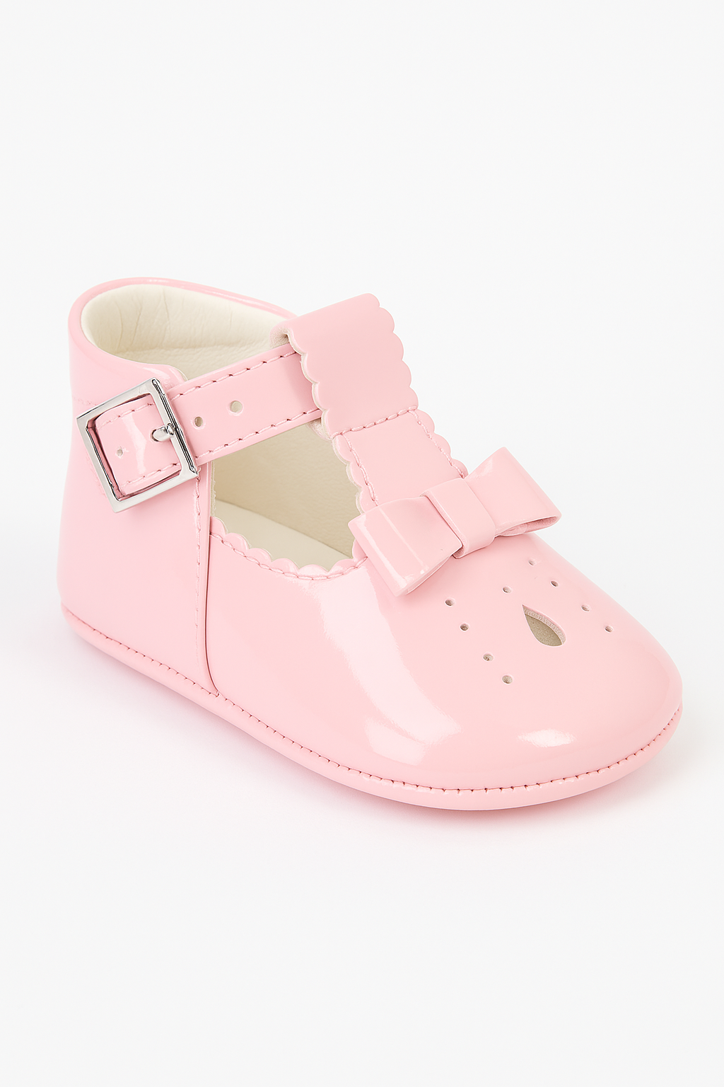 Unisex Baby Patent Shoes - HARPER - Pink Side Picture