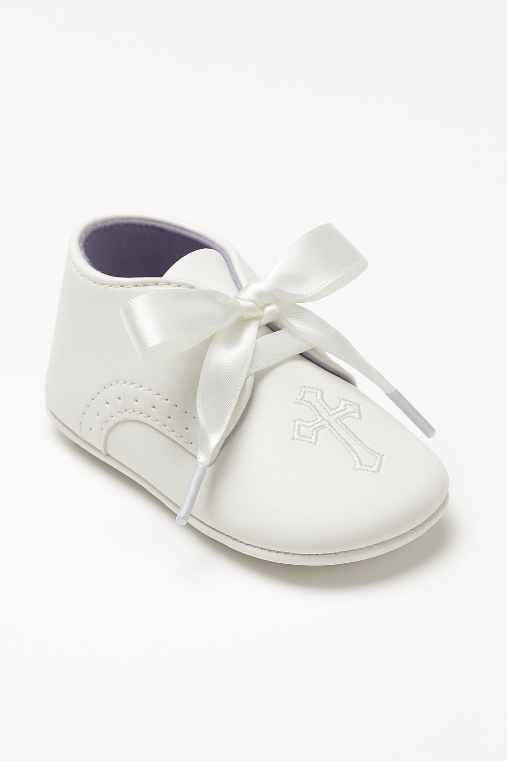 Unisex Christening Baby Pre-Walkers Shoes - 912 - White Side Picture