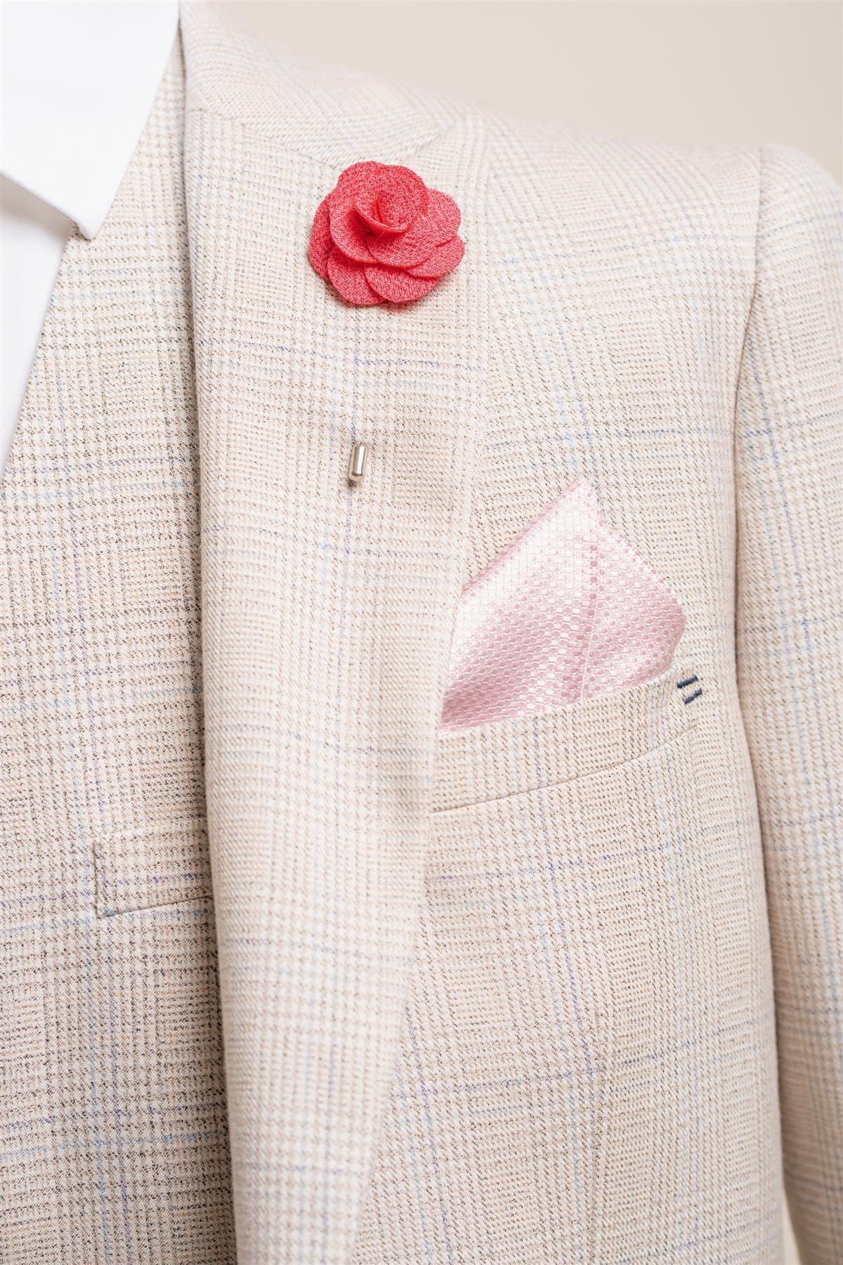 Unisex Flower Suit Blazer Lapel Pin - Pink