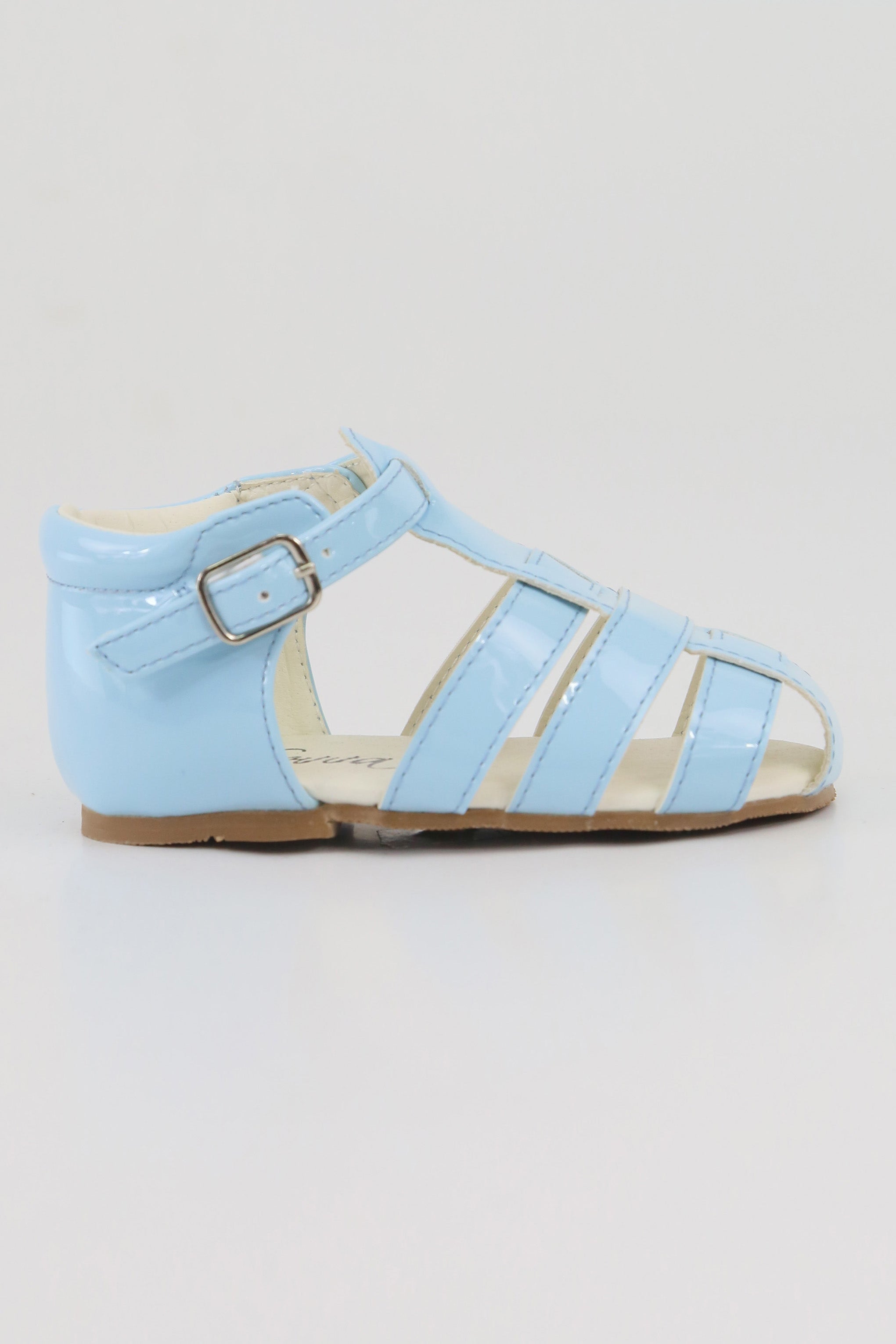 Unisex Kids Patent Leather Sandals Shoes- RALPH - Blue