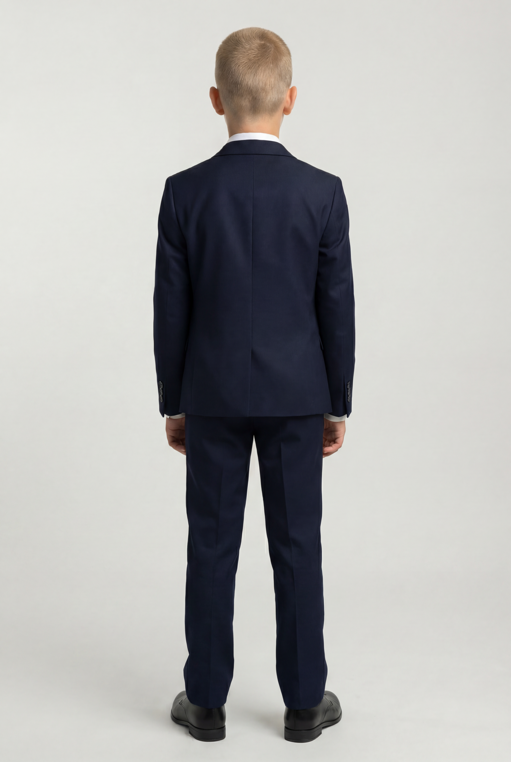 Boys 5-Piece Formal Prom Suit with Double Breasted Waistcoat - Navy