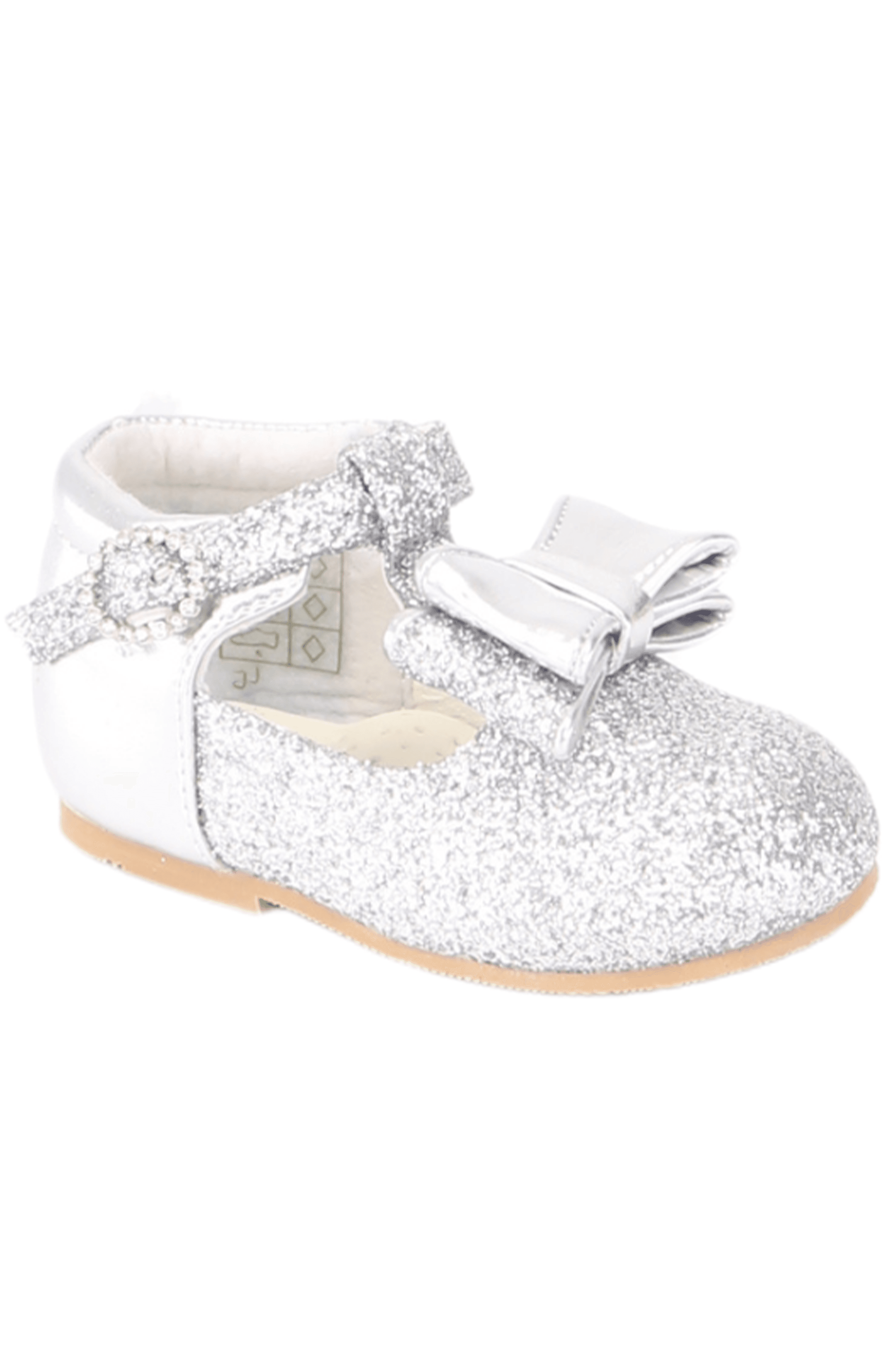 Baby Girls Sparkly Mary Jane Shoes - CORA - Silver