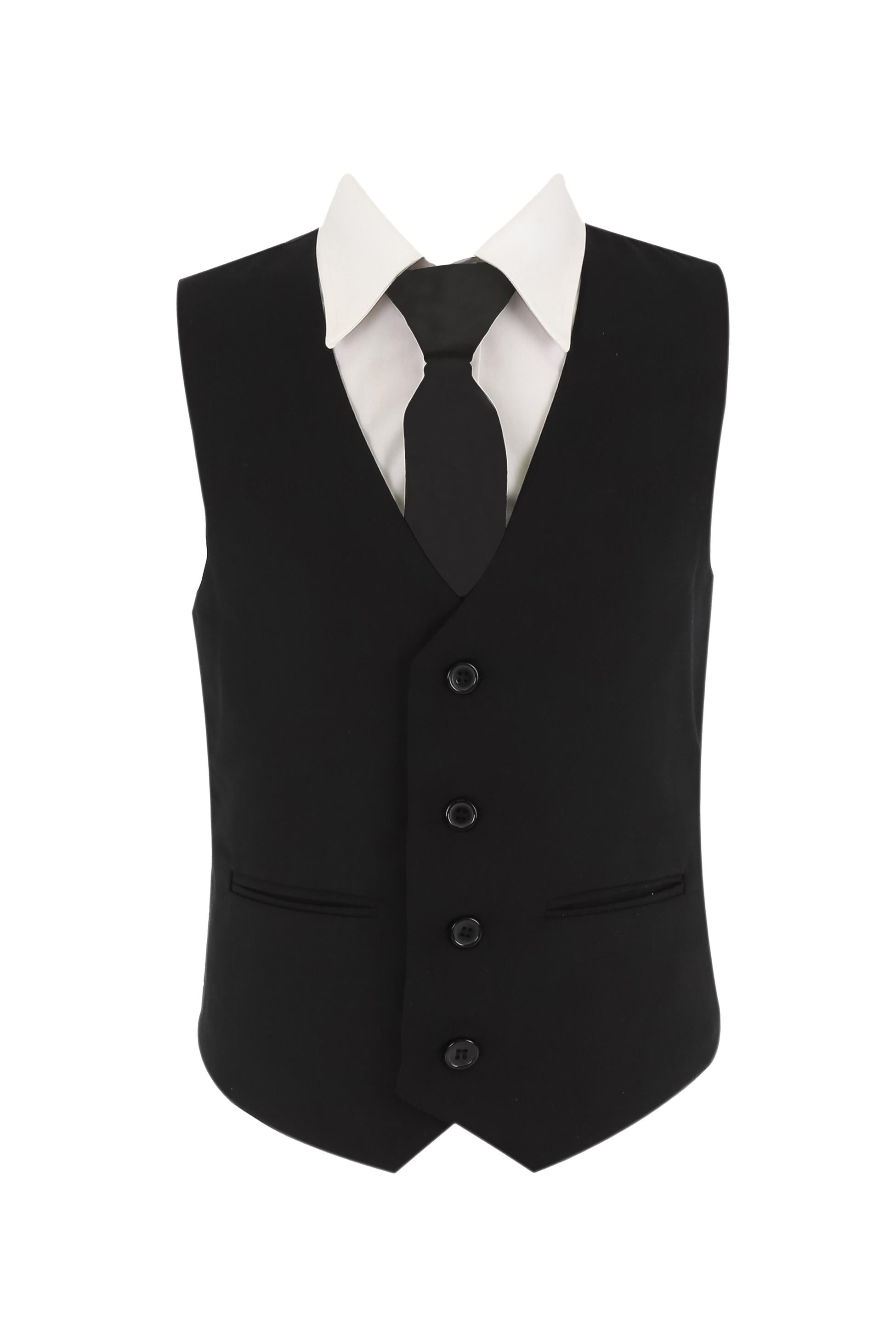 Boys 6 Piece All In One Formal Suit Set - RUN - Black