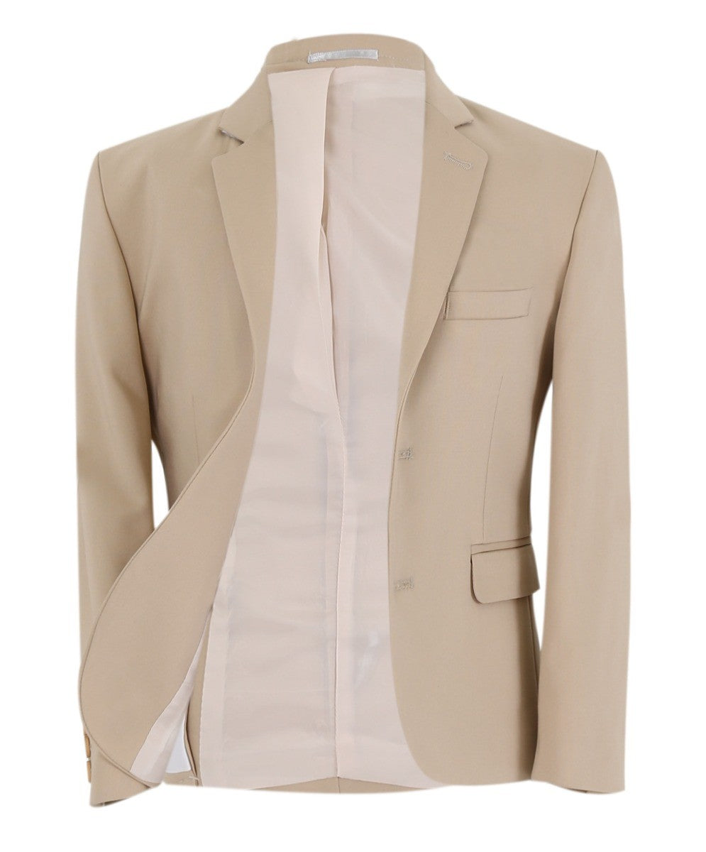 Boys Slim Fit Formal Blazer - KANE - Beige