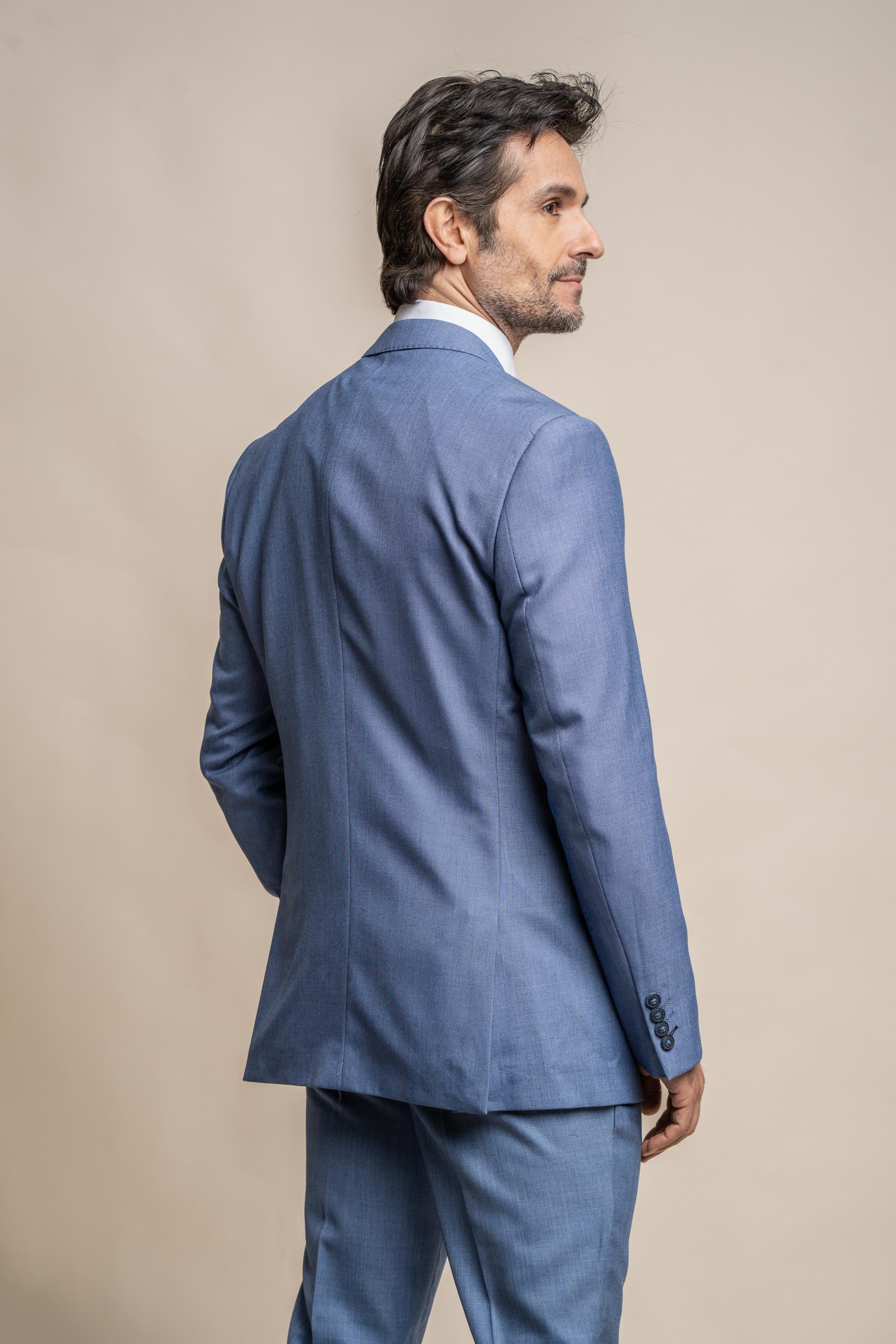 Men's Slim Fit Suit Jacket - REEGAN - Sky Blue