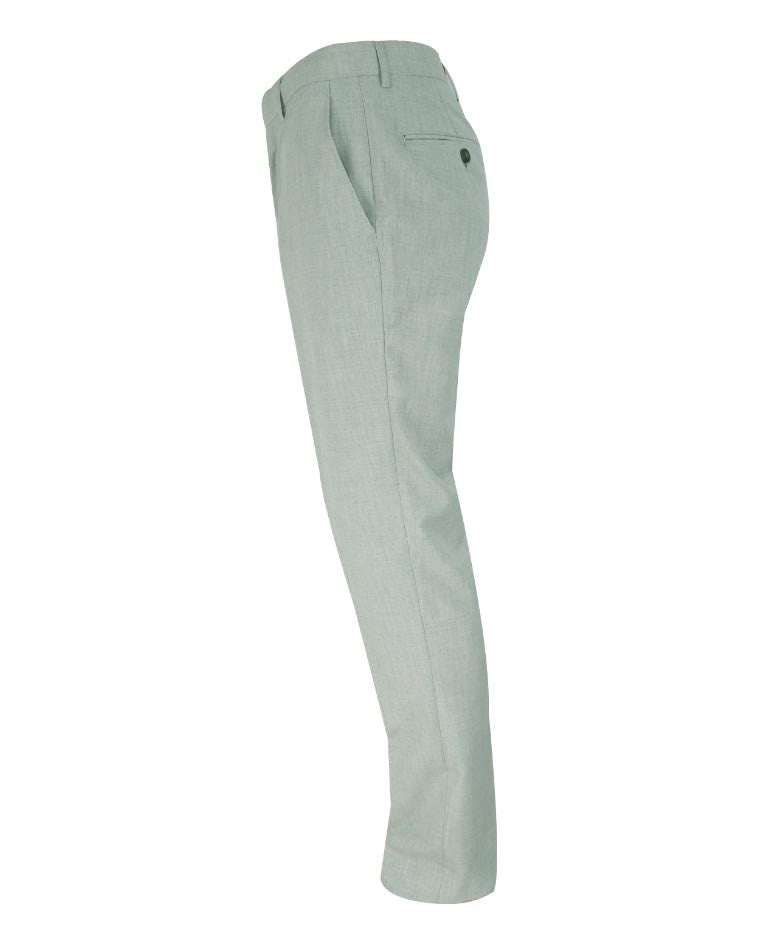 Men's Slim Fit Formal Ivory Trousers - VENETO - Light Grey