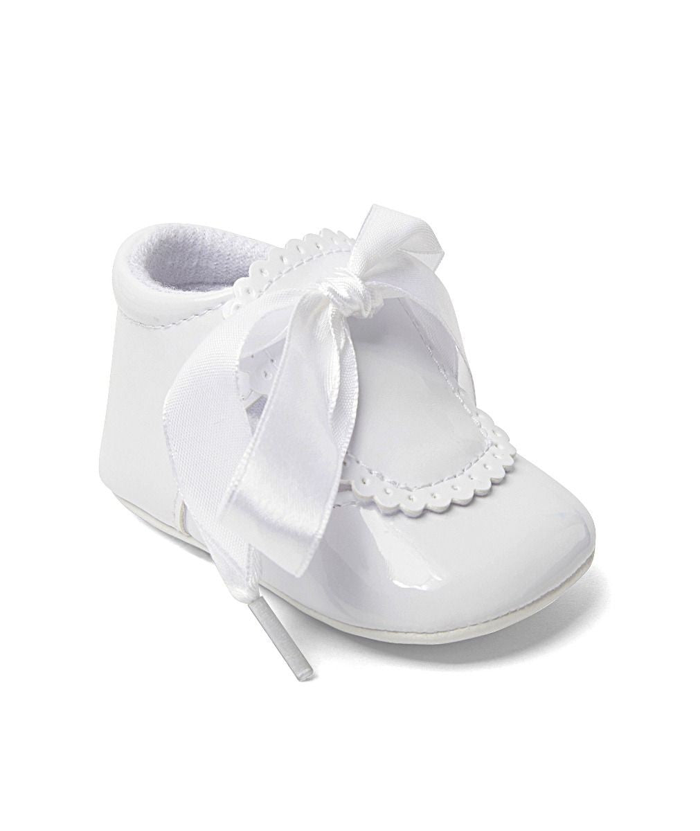 Unisex Baby Patent Shoes with Ribbon - 908 - Pink