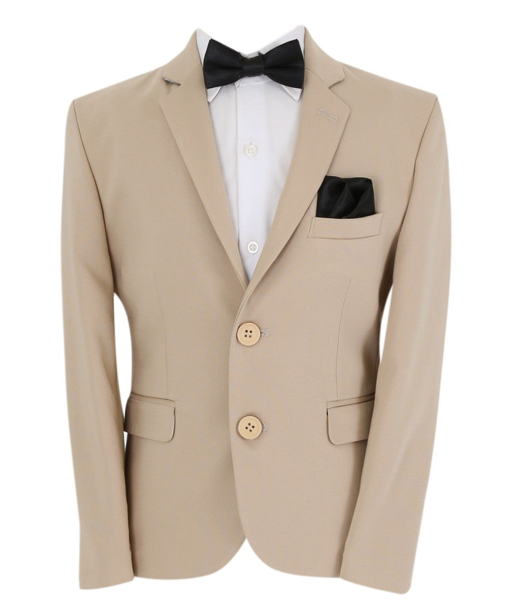 Boys Slim Fit Formal Blazer - KANE - Beige