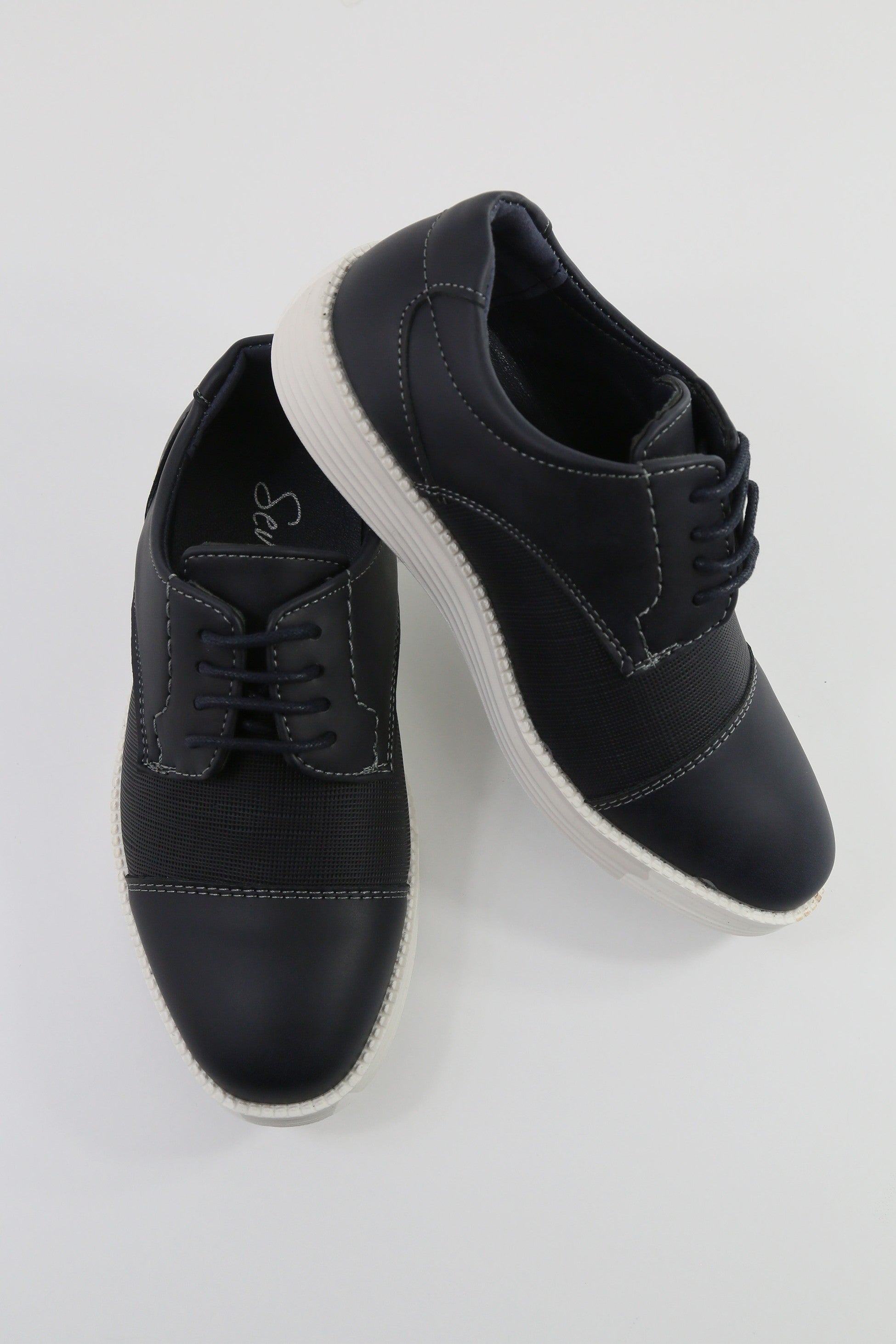 Boys' Casual Derby-style Sneakers - FELIX - Navy Blue