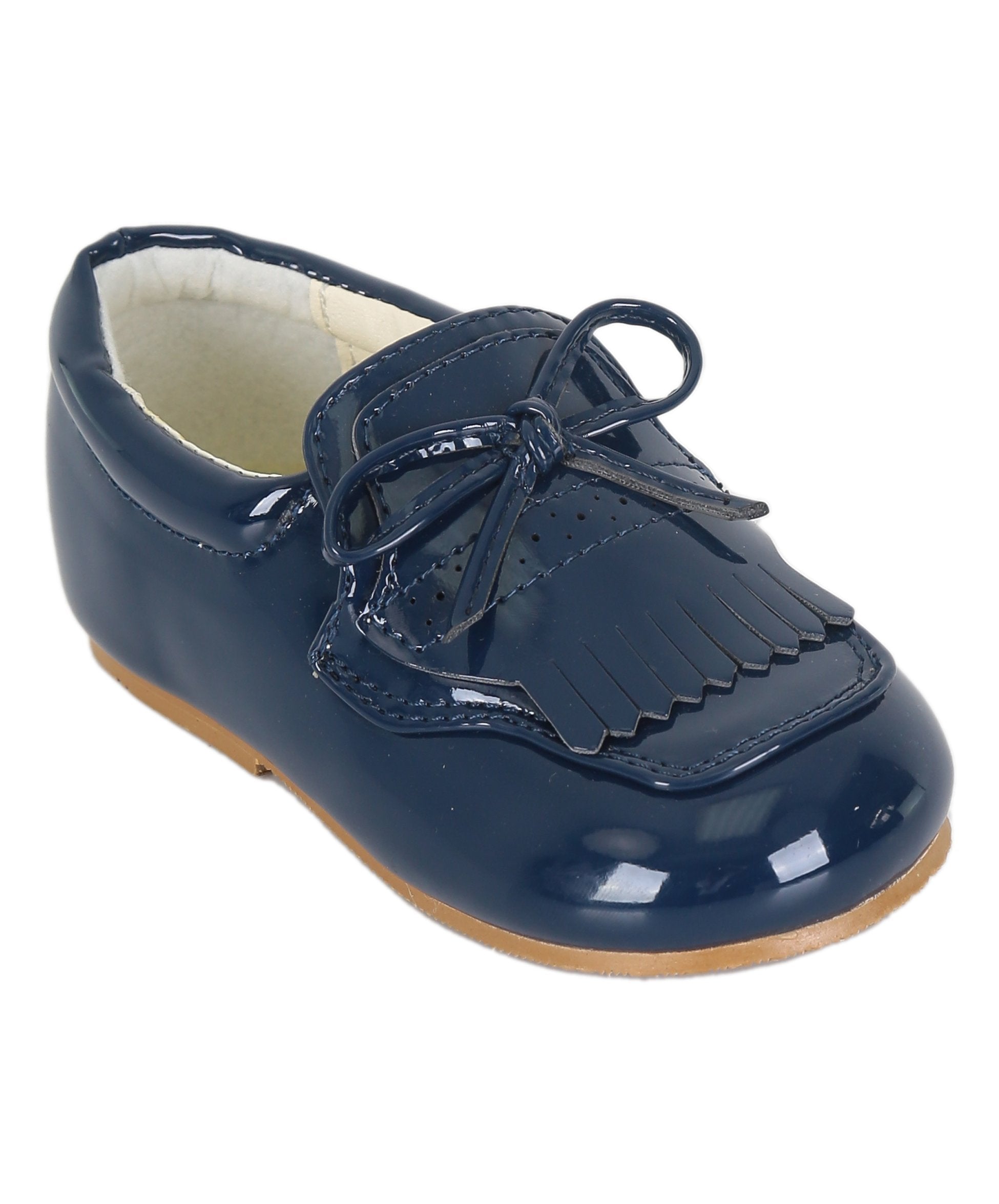 Baby Boys Pre- walker Patent Loafer - ADAM - Navy Blue