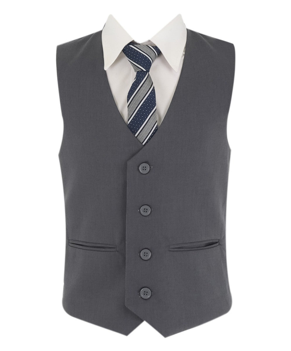 Boys 6 Piece All In One Formal Suit Set - RUN - Mid Grey