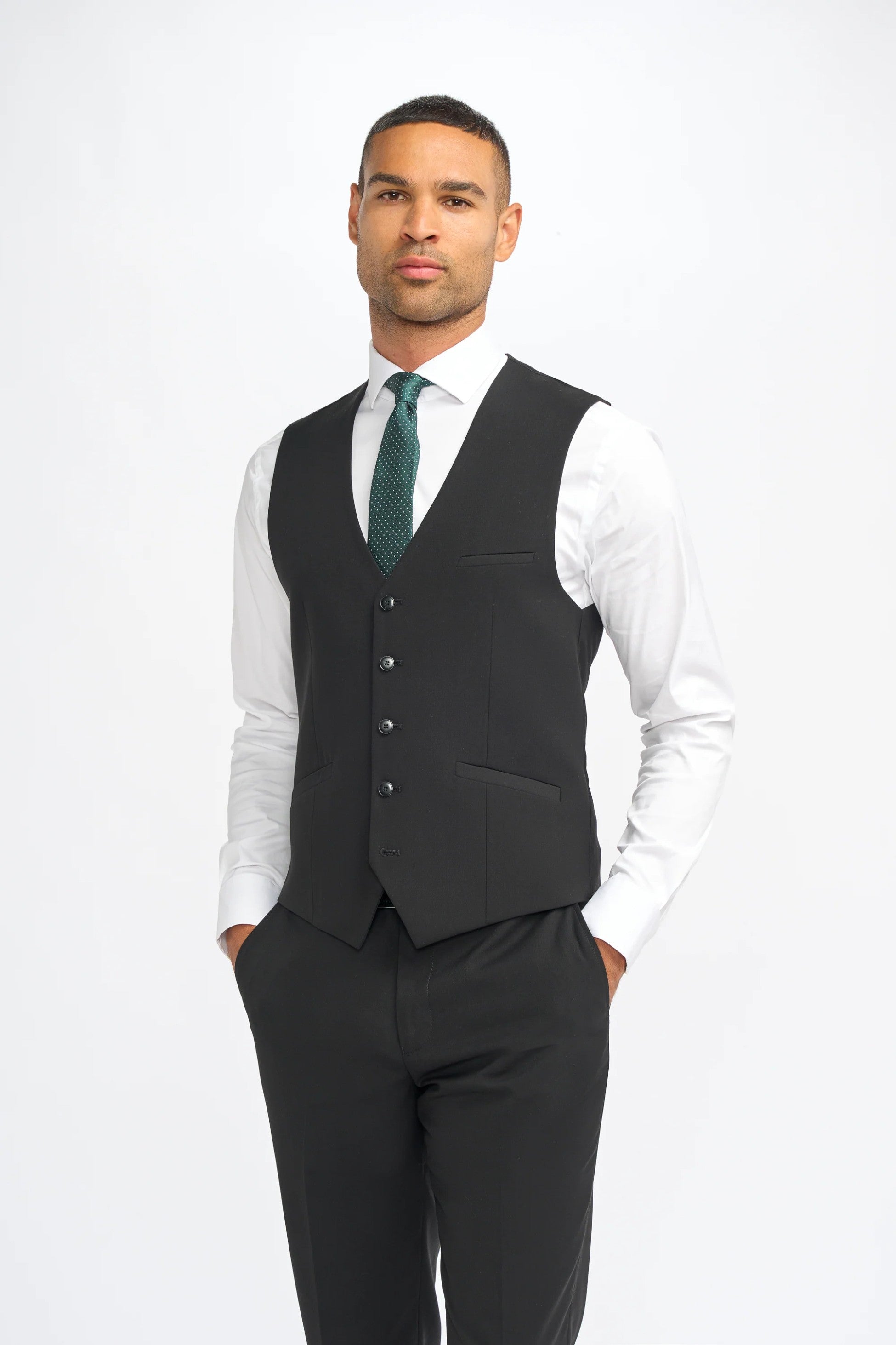 Premium Slim Fit Men's Suit – MALIBU - Black