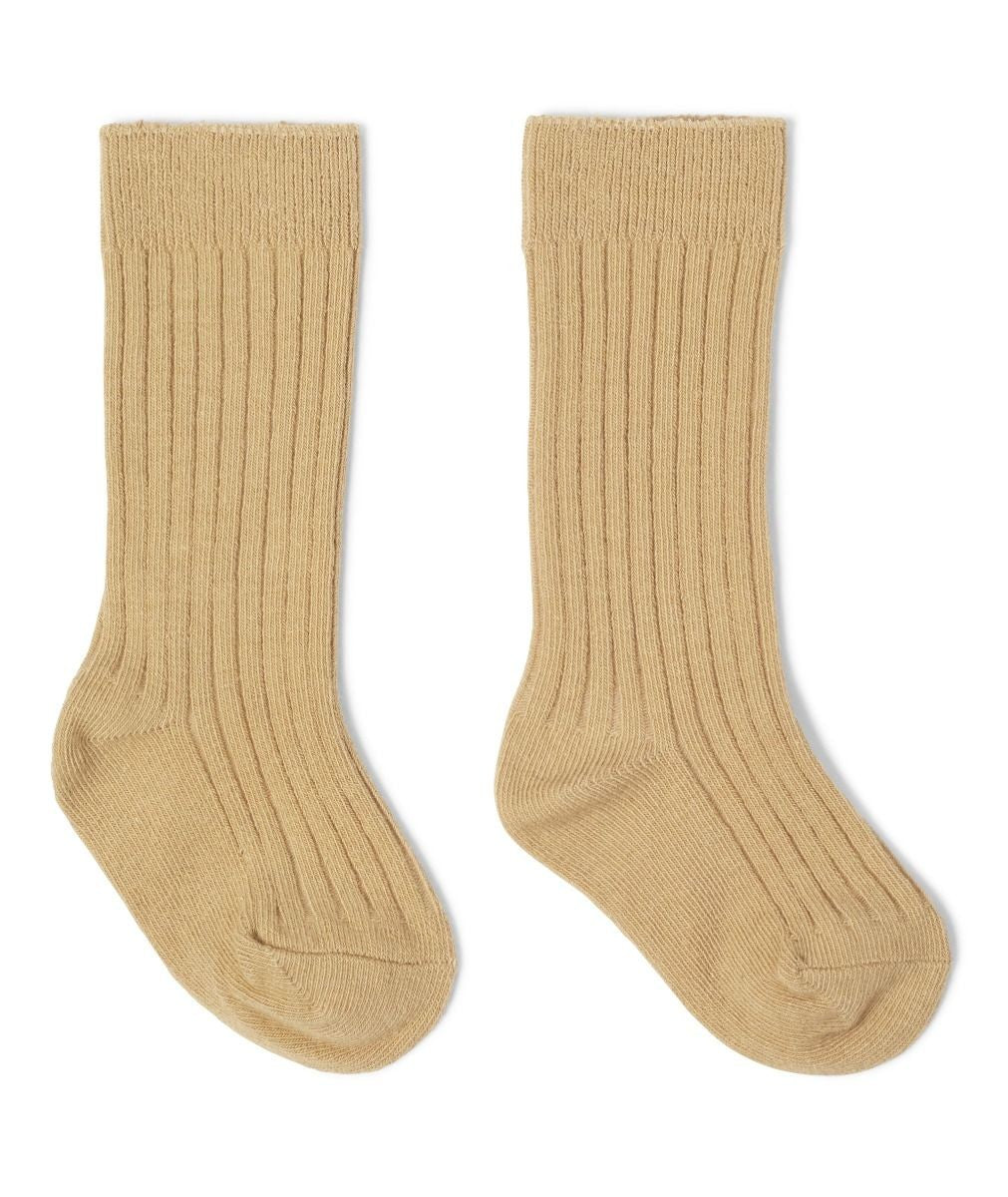 Boys Everyday Wear Ribbed Socks - ETHAN - Camel