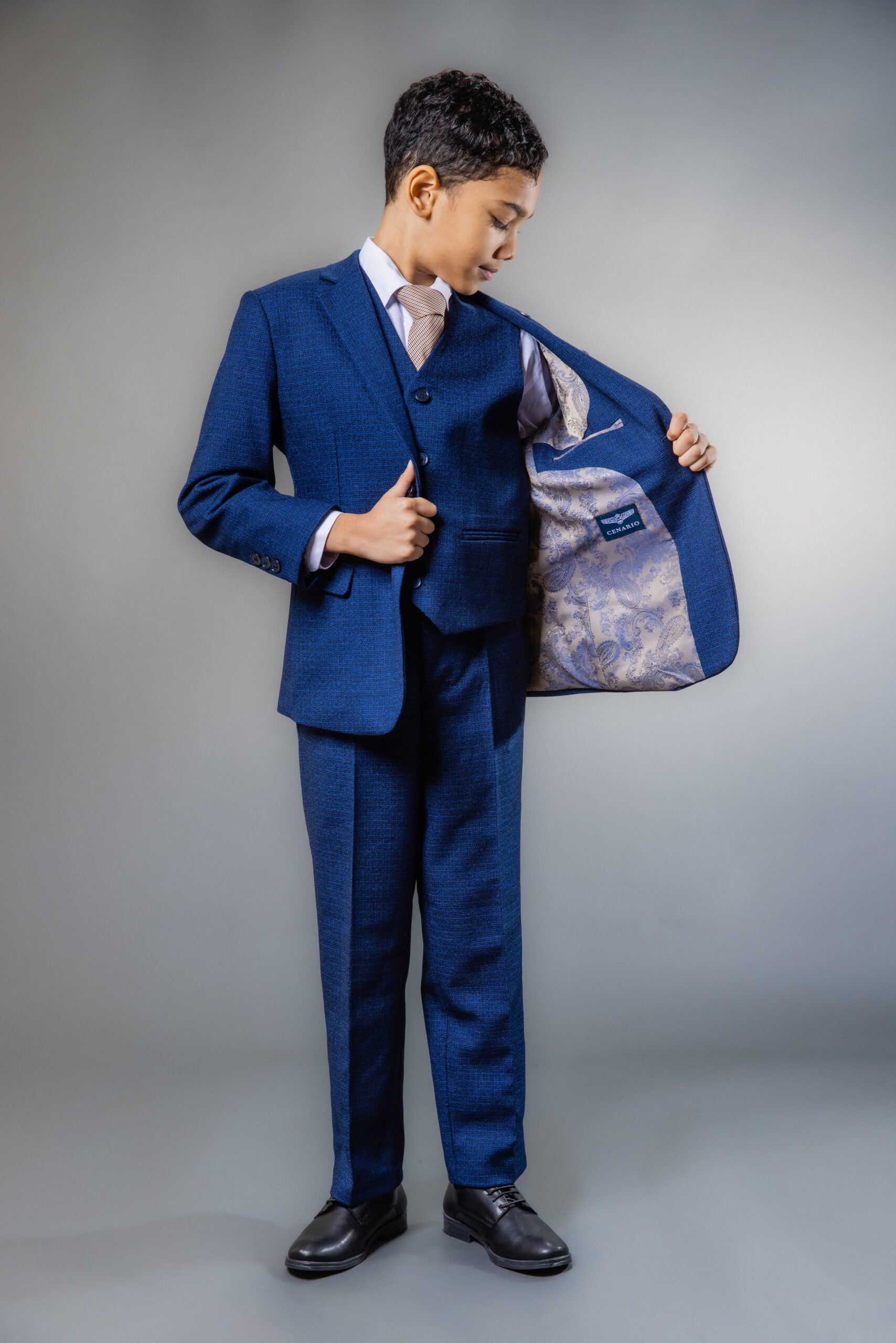 Boys Slim Fit Indigo Blue Suit - MATEO