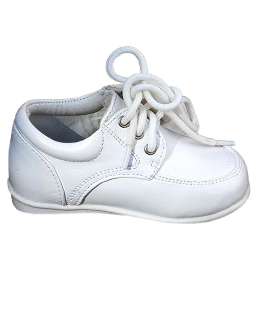 Baby Boys Lace Up Christening Shoes - White