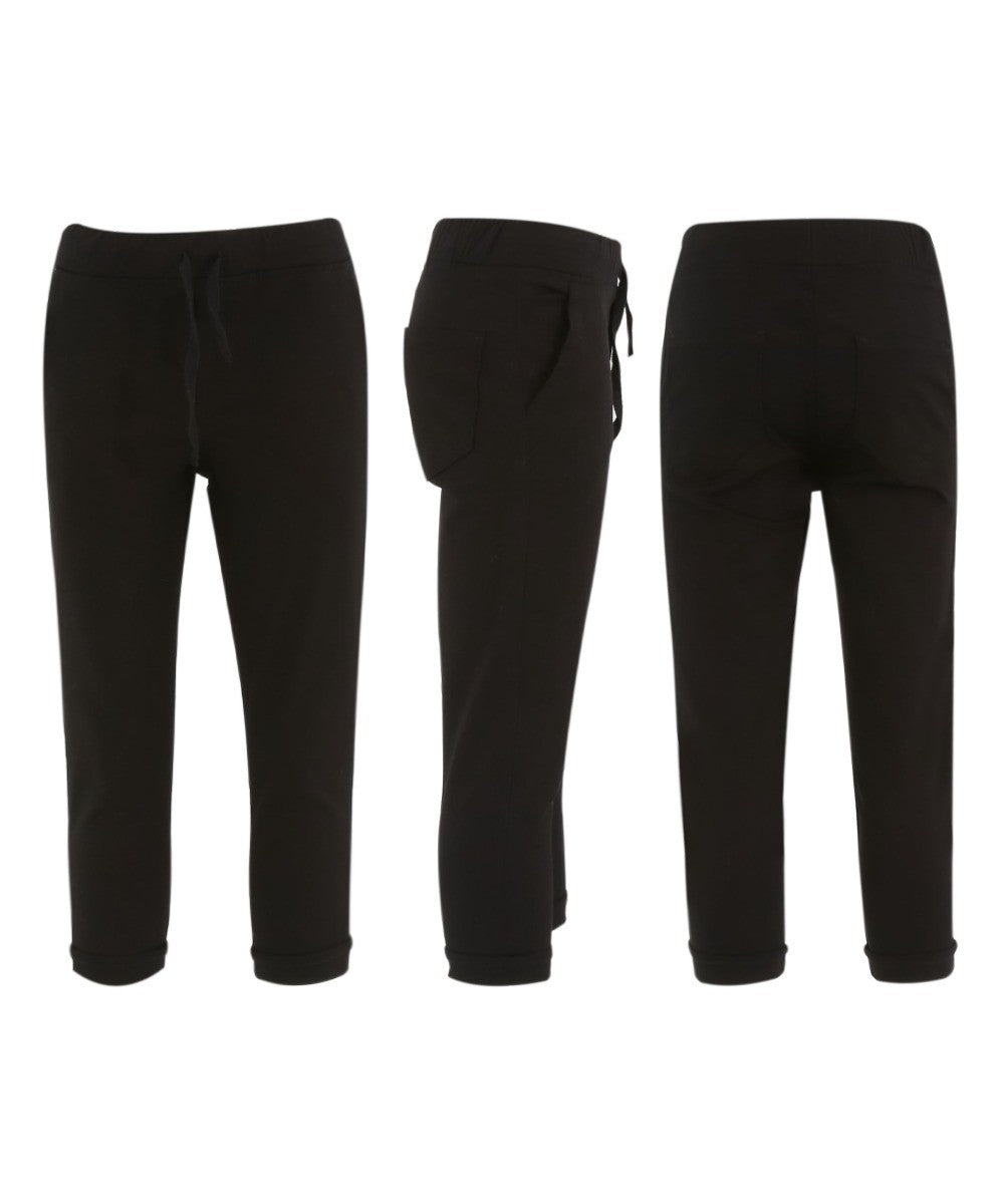 Baby Boys Cotton Stretch Chino Trousers - ENZO - Black