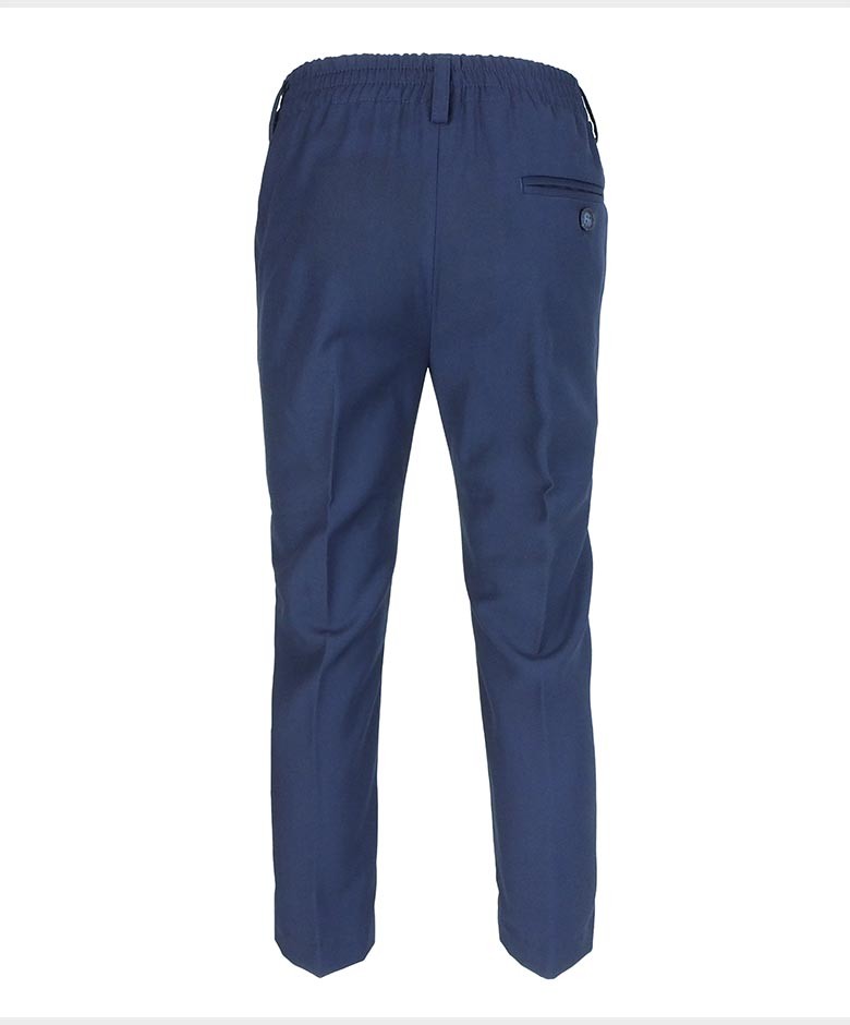 Boys Navy Blue Formal Trousers - Navy Blue