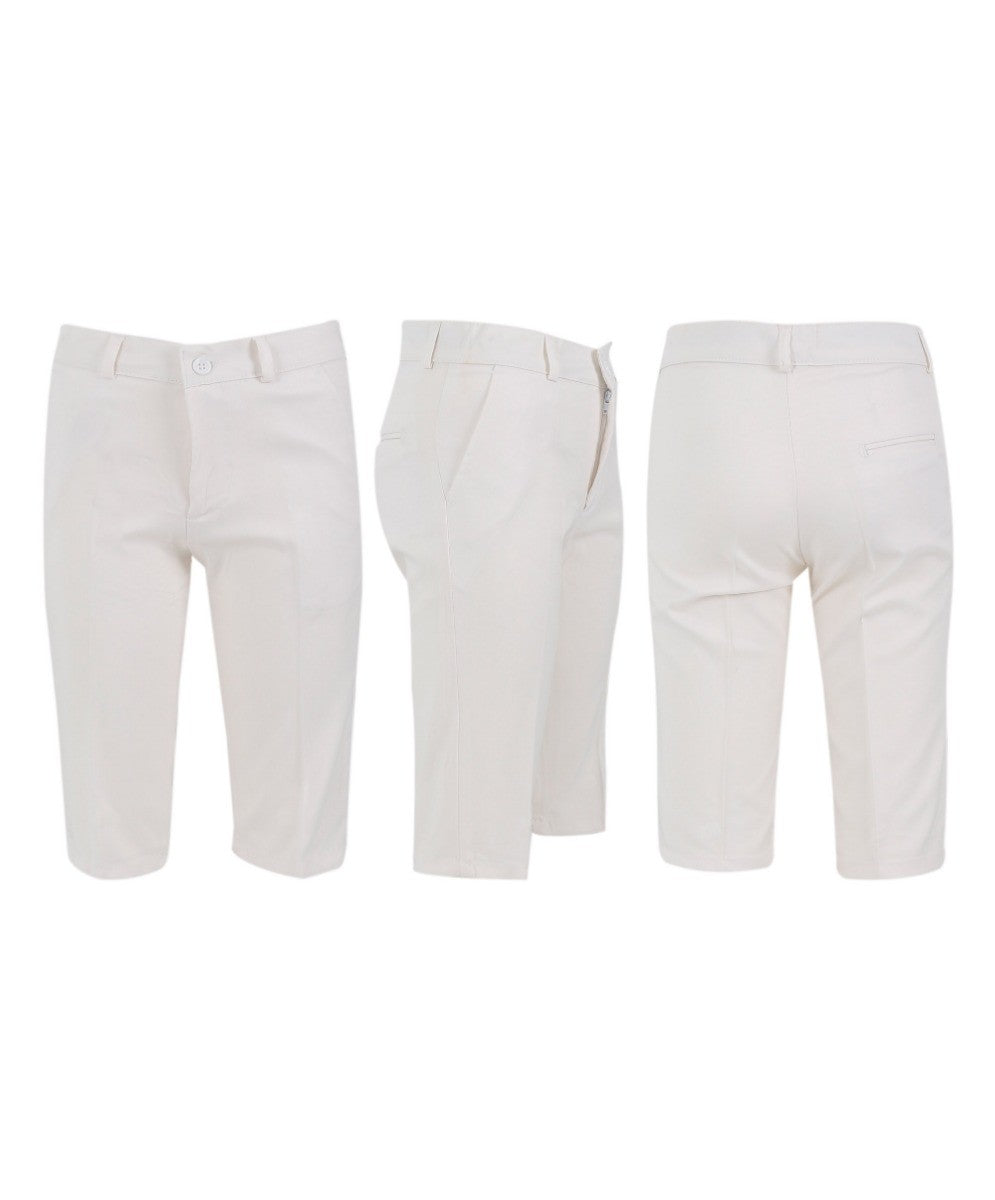Baby & Boys 3-Piece White Cotton-Linen Waistcoat Shorts Suit Set - WHITBY