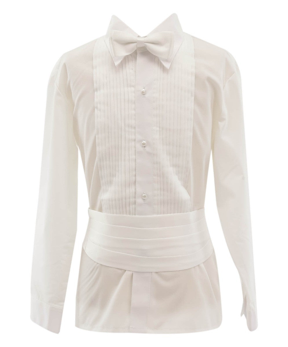 Boys Tuxedo Tail Suit - Ivory