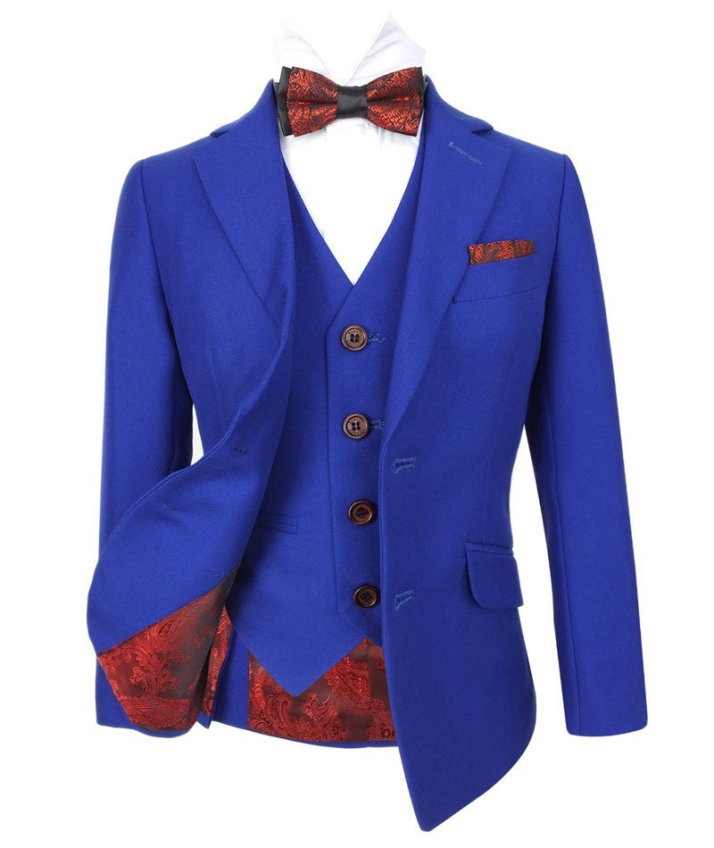 Boys Slim Fit Royal Blue Suit - Royal Blue