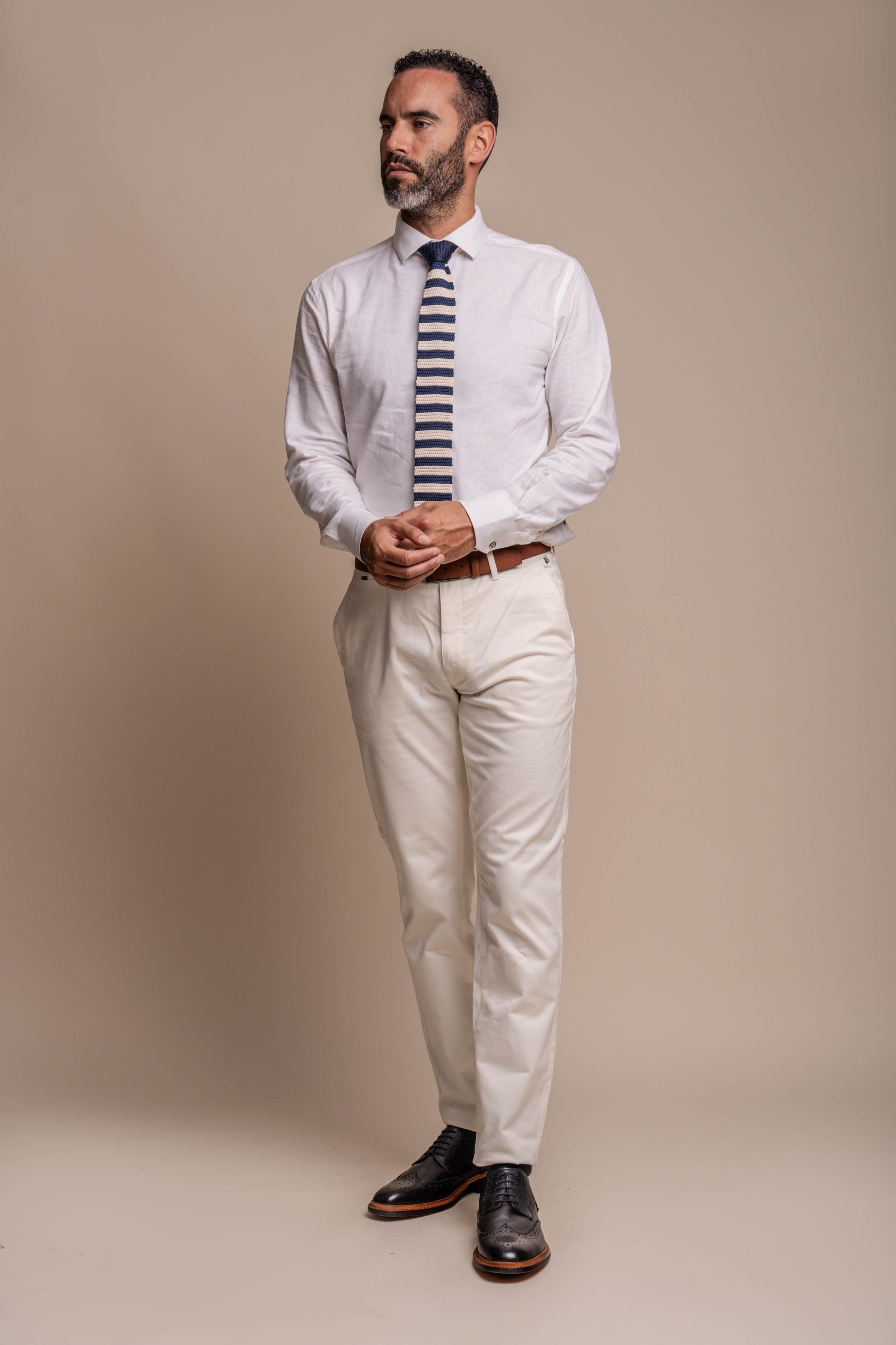 Men's Seeba Navy with Dakota Beige Chino- Combined Suit Set