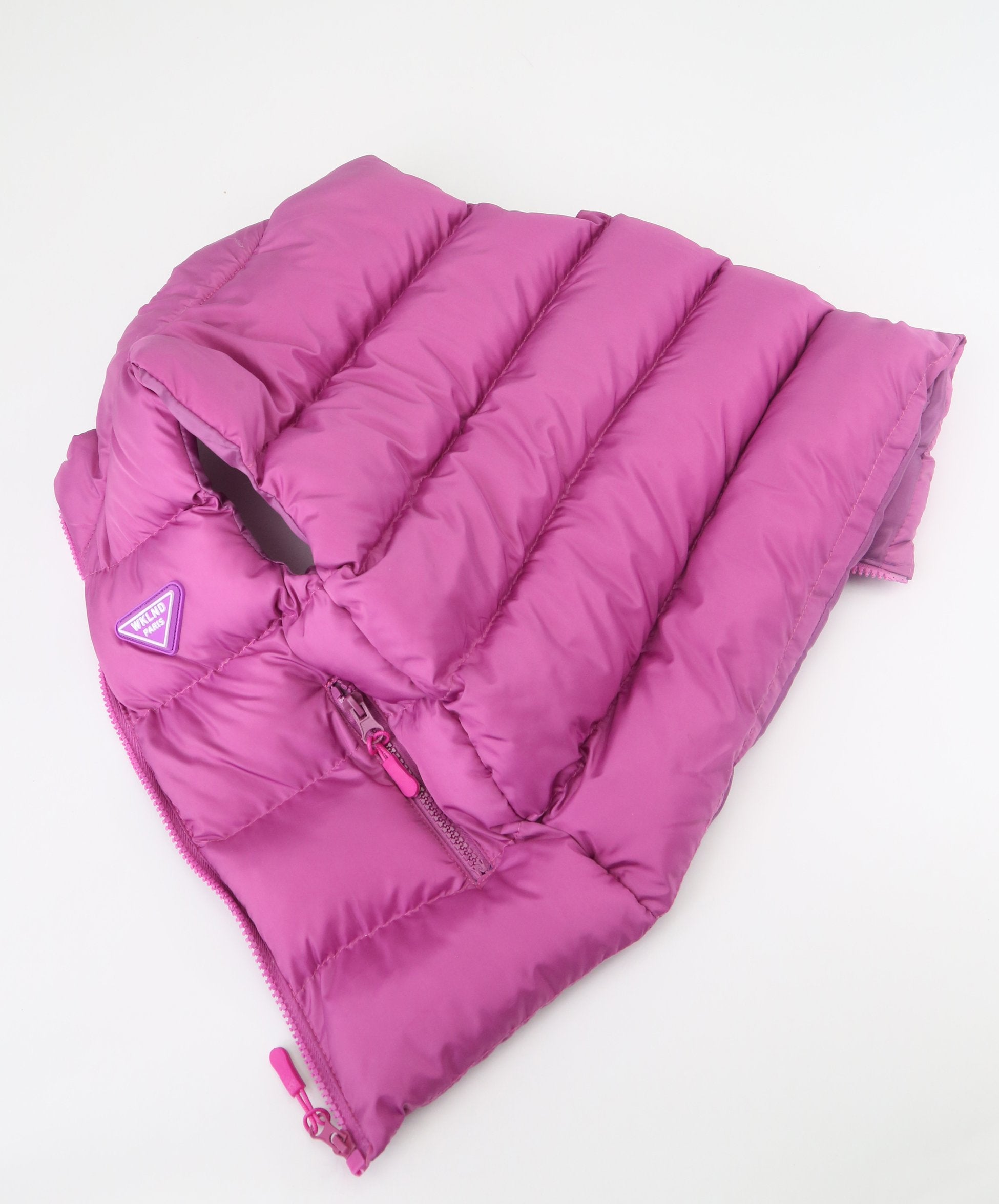 Girls Sleeveless Padded Puffer Gilet - Fuchsia