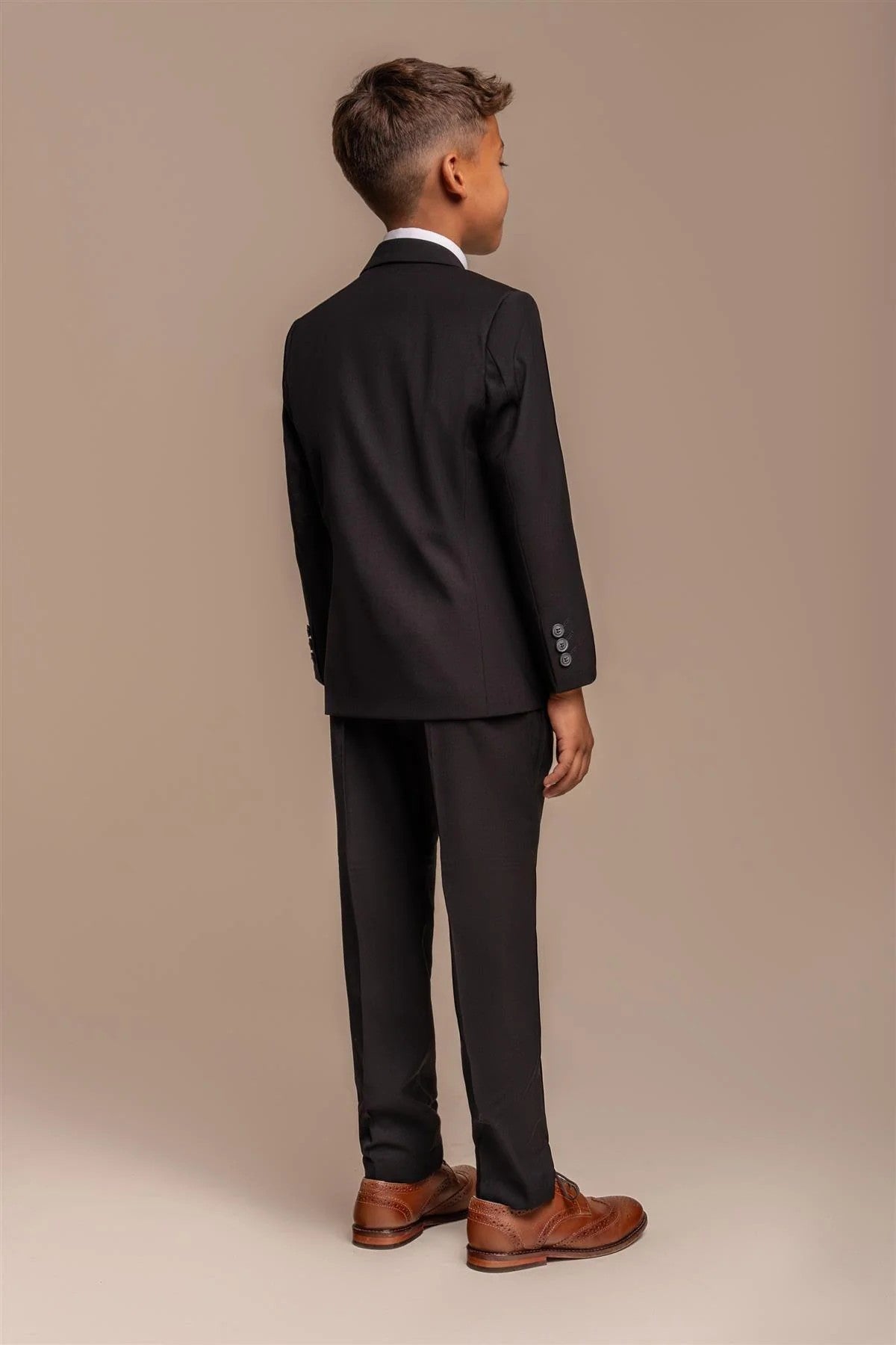 Boys Slim Fit Formal Black Suit - MARCO - Black