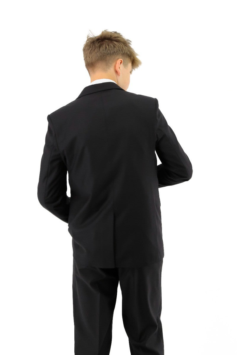 Boys Tailored Fit Formal Suit - Black