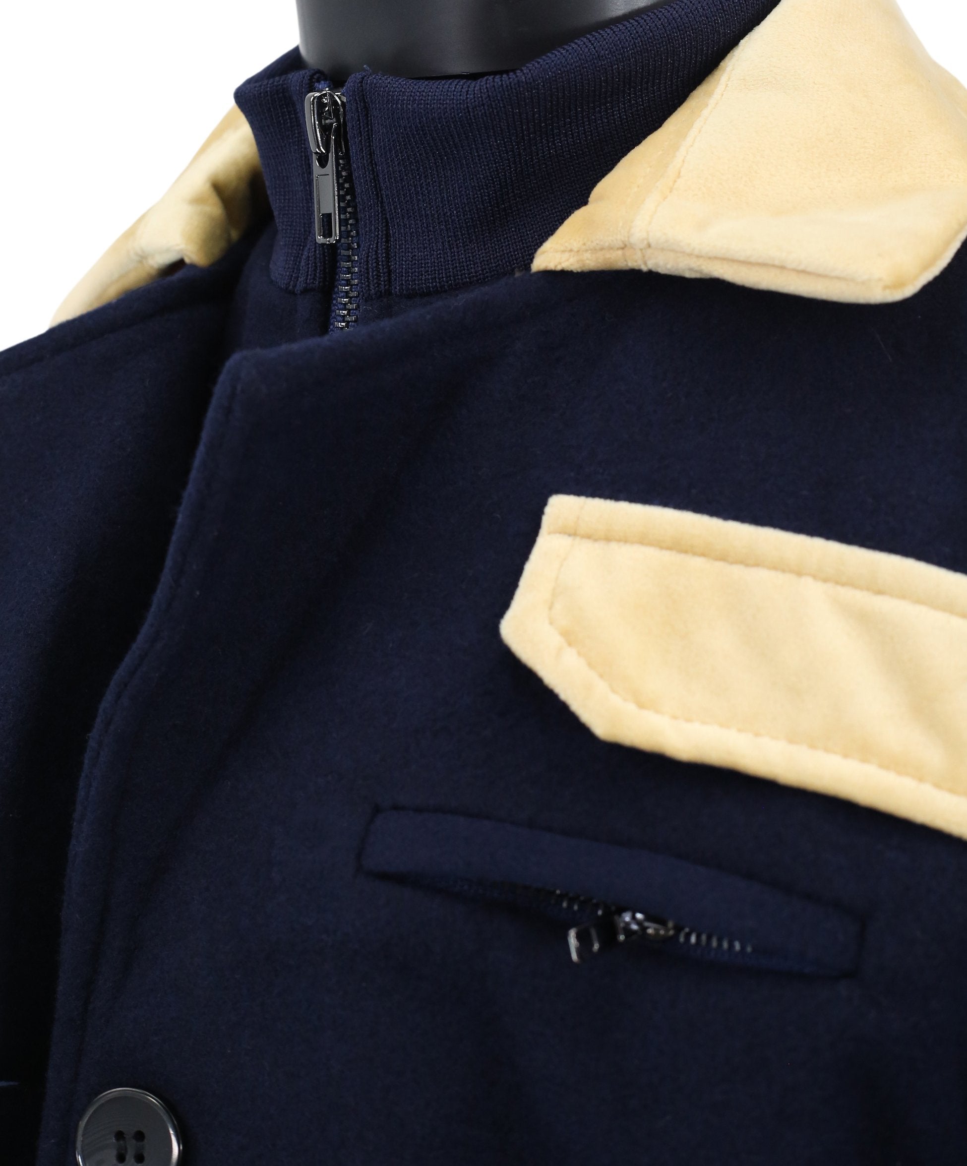 Boys Navy Blue Pea Coat & Cap - Navy Blue