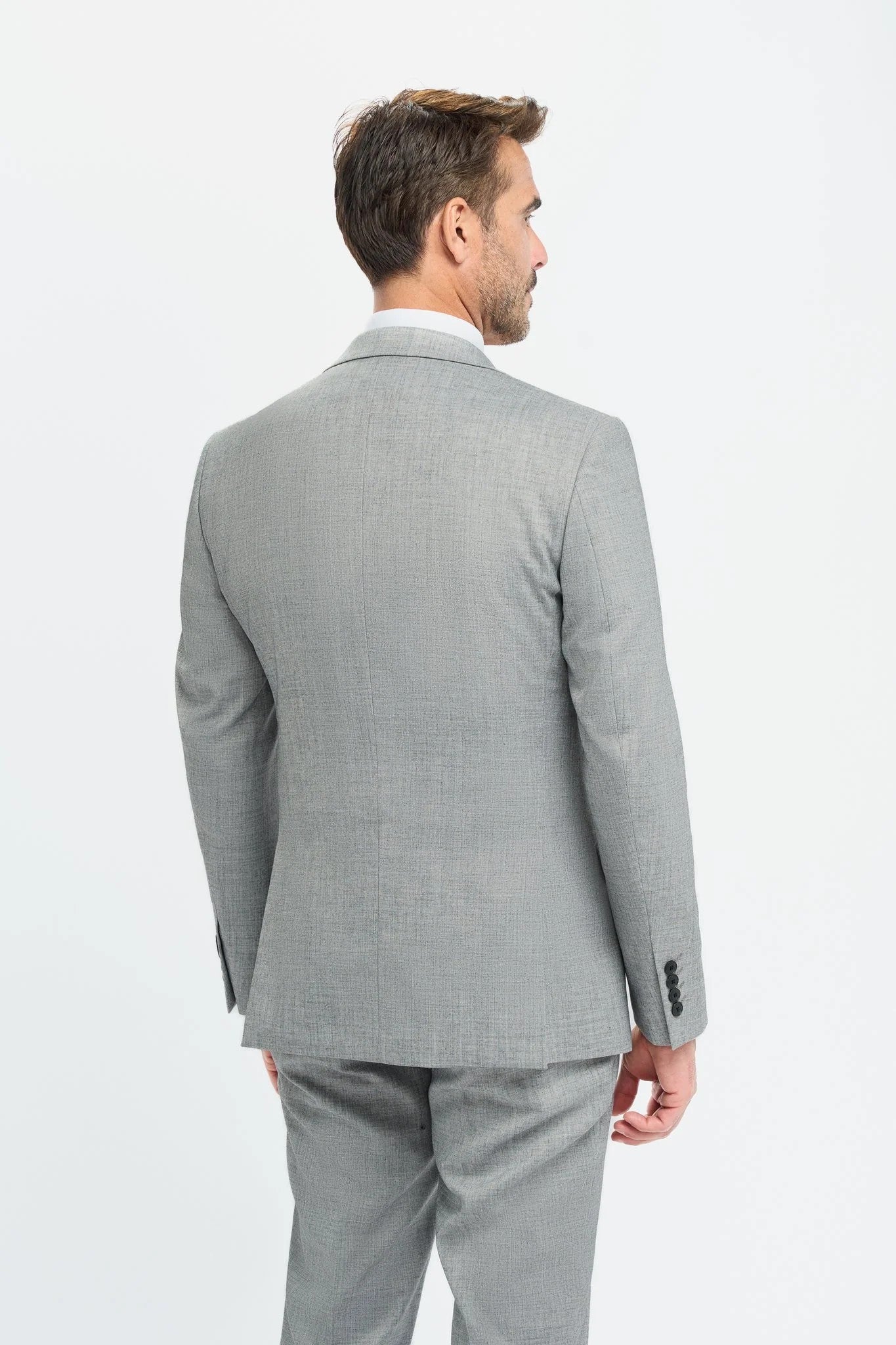 Premium Slim Fit Men's Suit – MALIBU - Grey