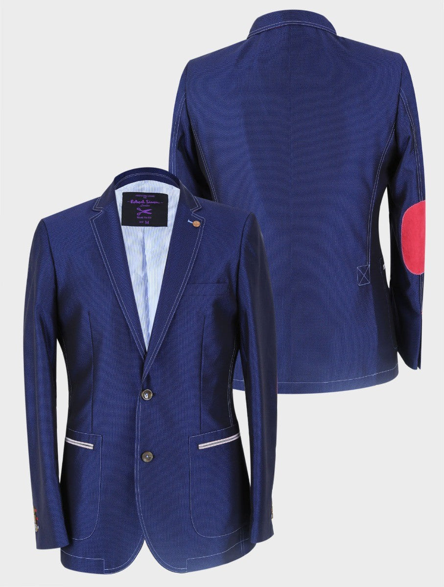 Men's Casual Slim Fit Navy Blazer - TONY Accardo - Navy Blue