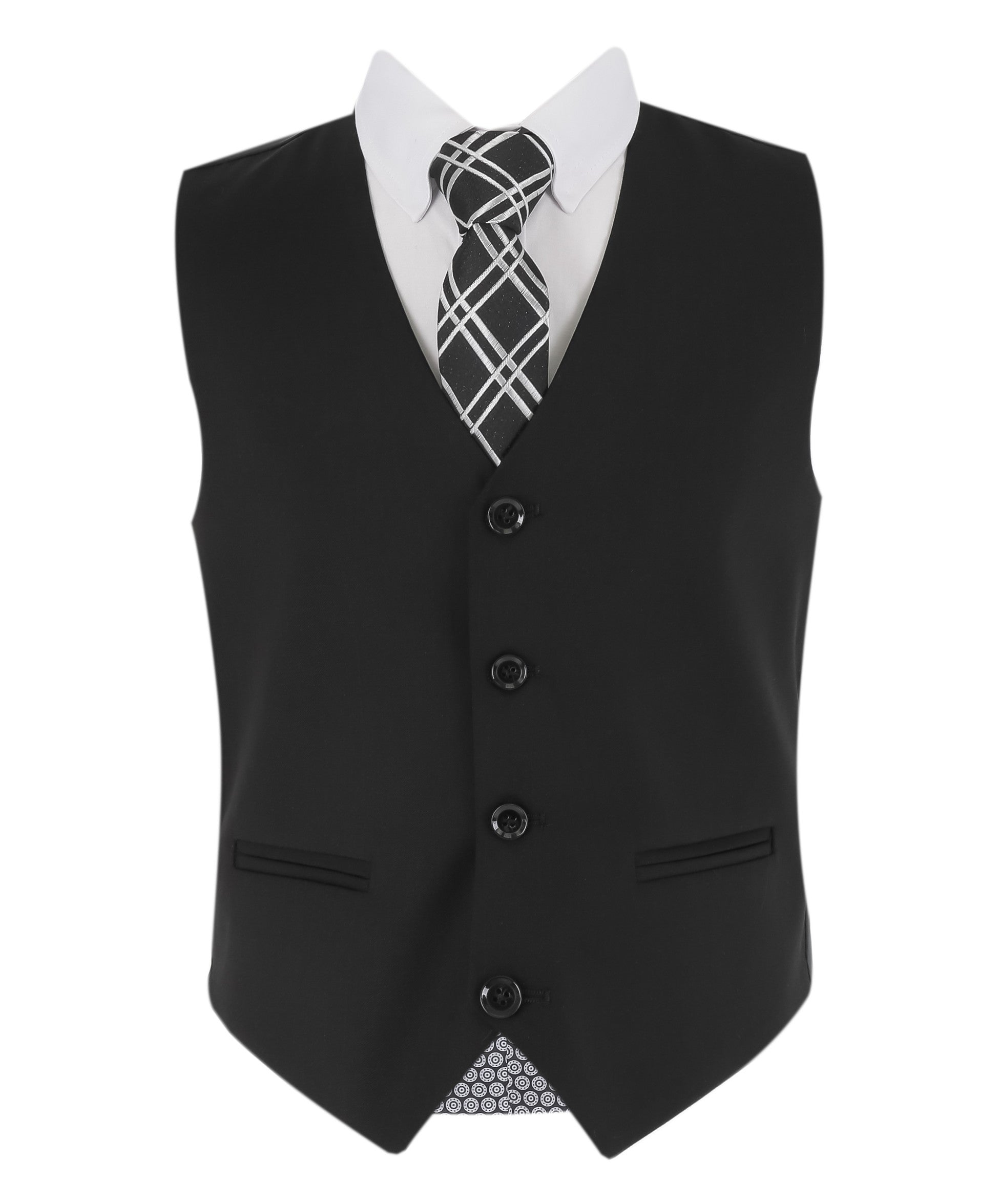 Boys Regular Fit All In One Suit - Black