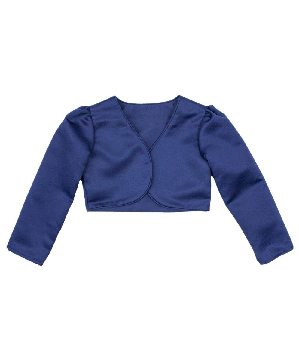 Girls Long Sleeves Bolero - Navy Blue