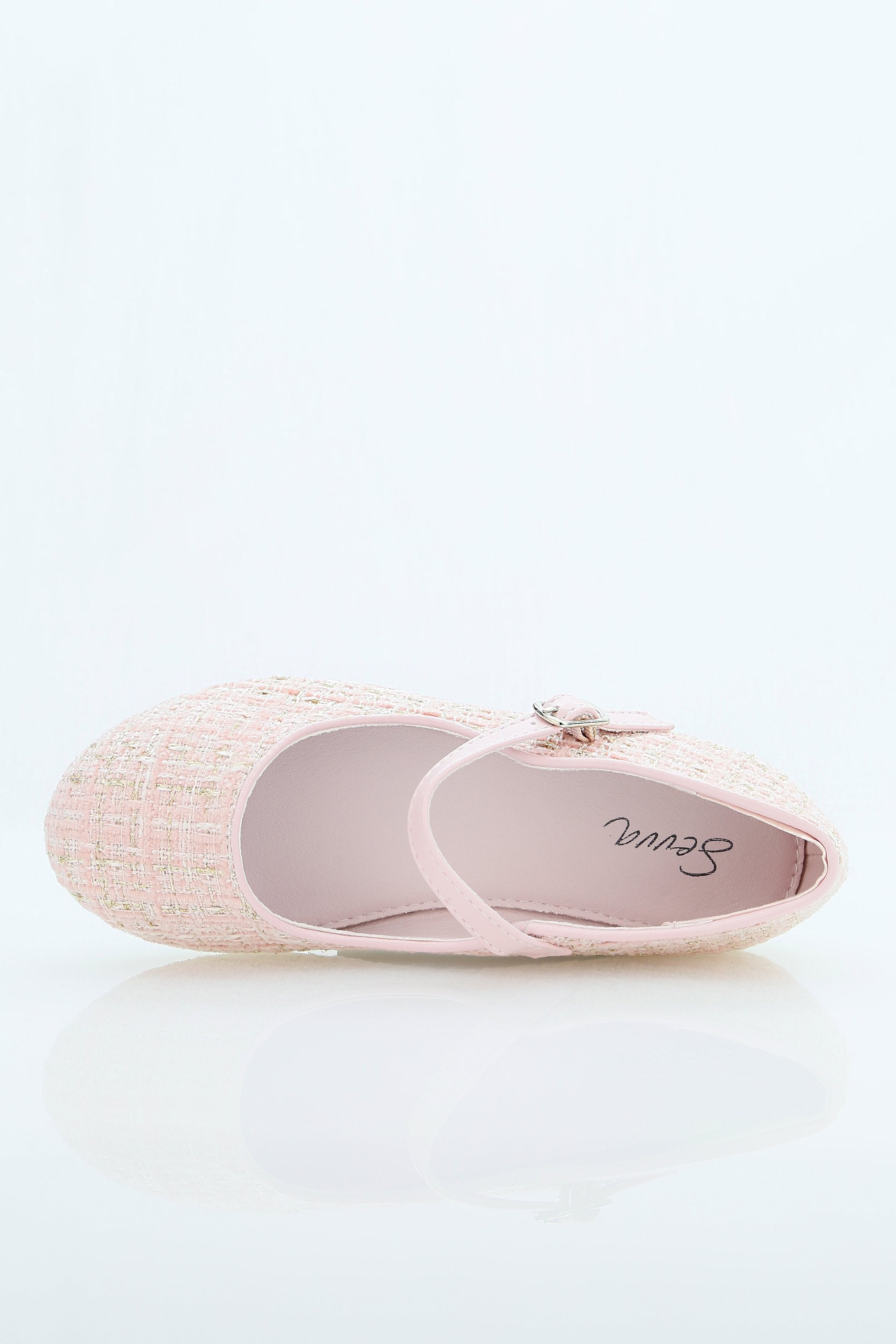 Girls' Tweed Flats Mary Jane Shoes - SUZANNE - Pink