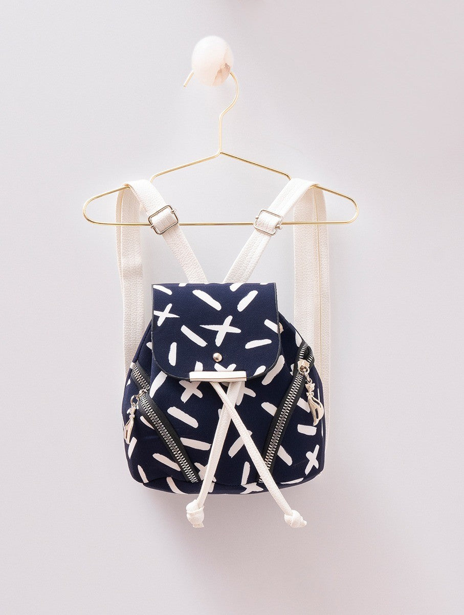 Girls Summer Navy & White Set - MIALIA - White - Navy Blue