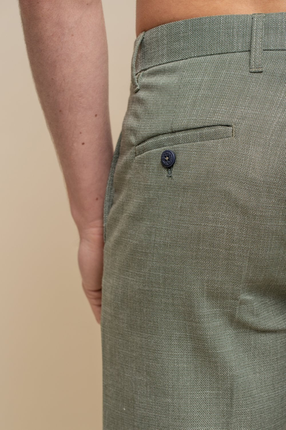 Men's Mid Rise Slim Fit Shorts- MIAMI - Sage Green