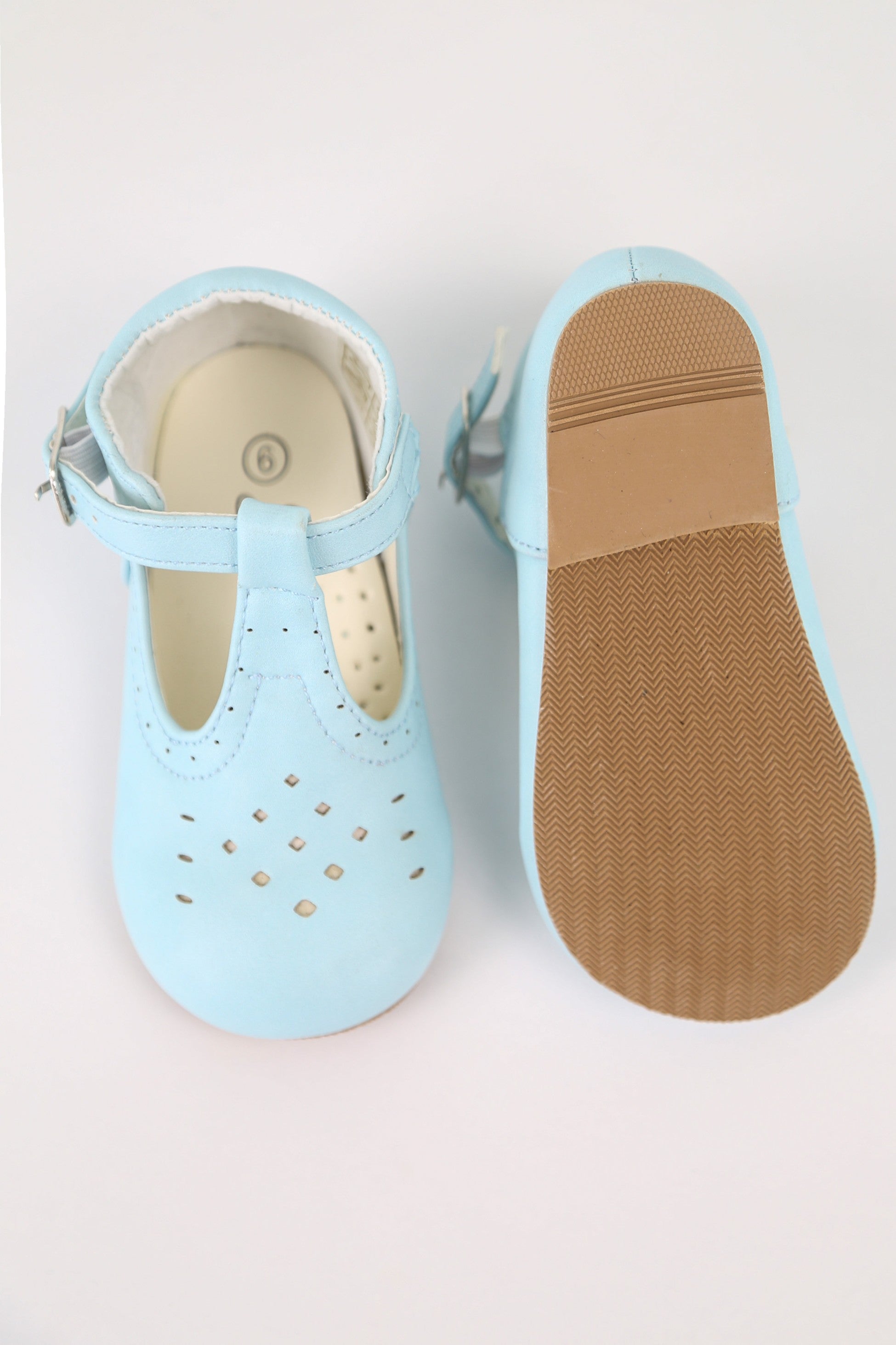 Kids Unisex Buckled Mary Jane Shoes - AARON - Baby Blue