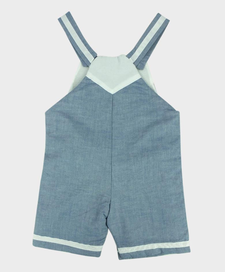 Baby Boys Casual Summer Dungaree Set - Light Blue