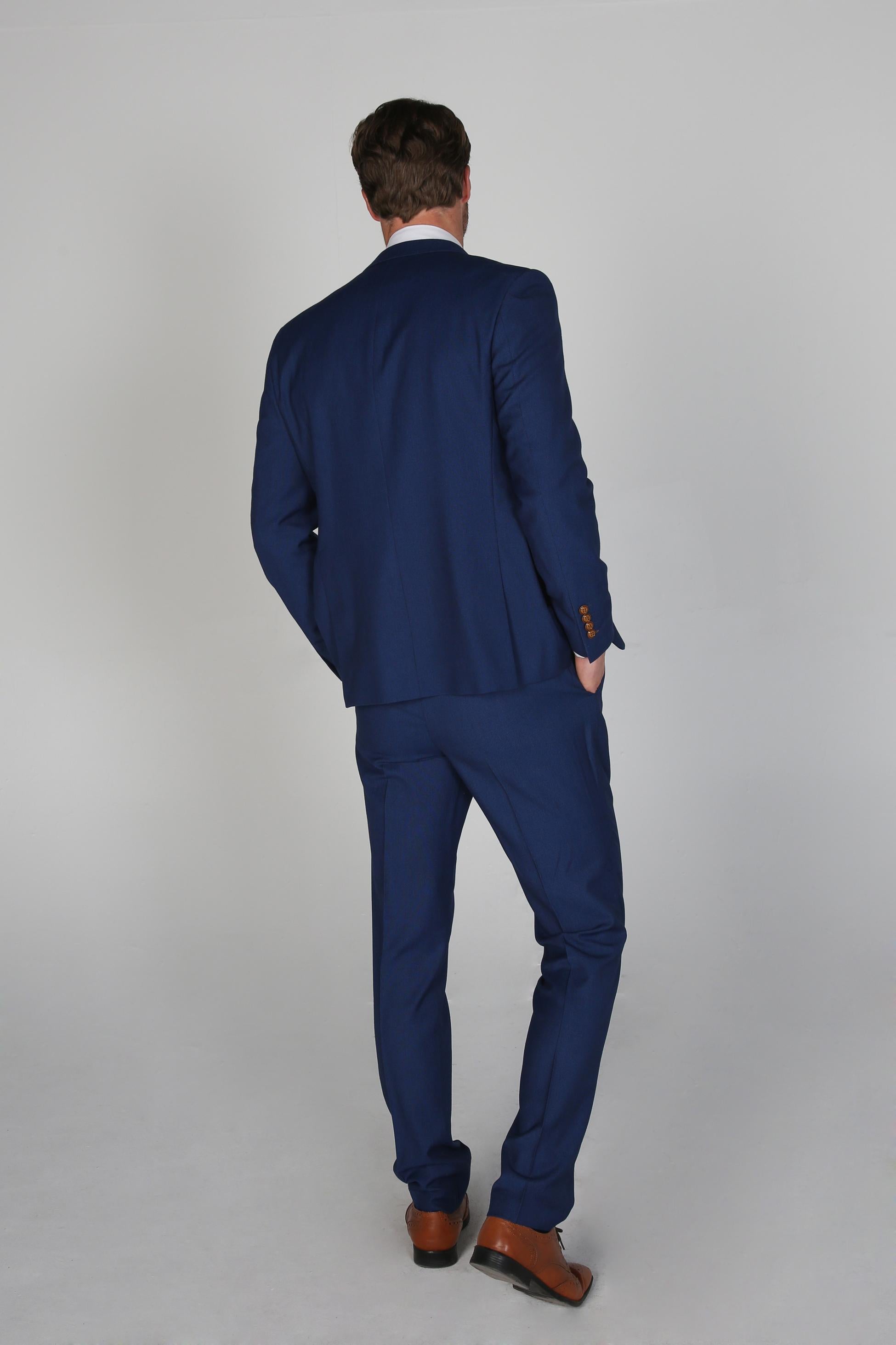 Men's Tailored Fit Suit Jacket - MAYFAIR - Blue