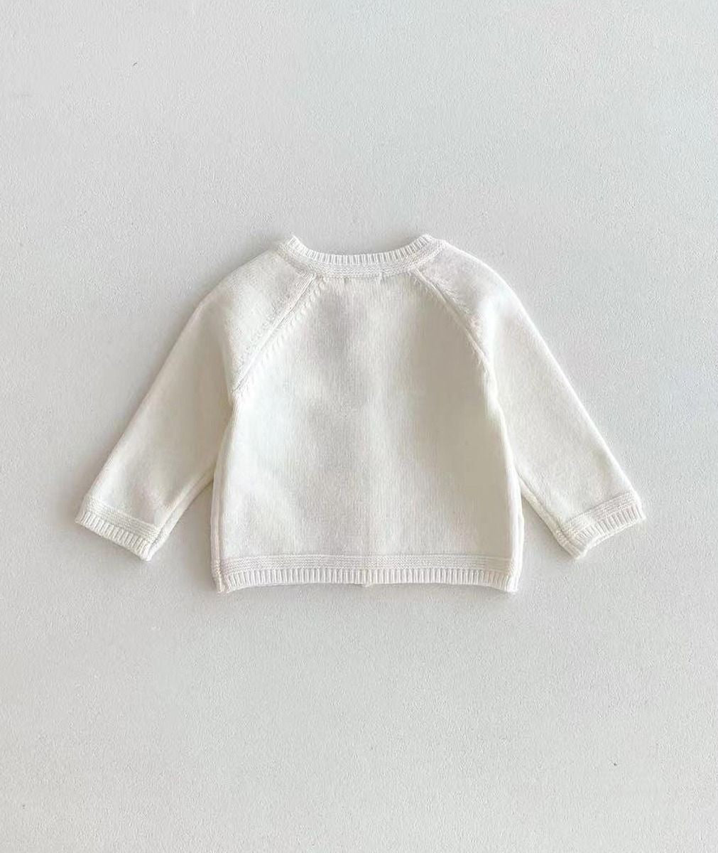 Baby Girls Vintage Ivory Knitted Cardigan - 2405 - Ivory