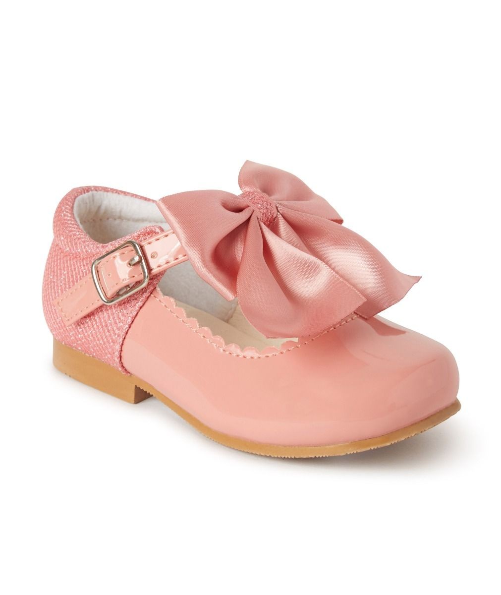 Girls Bow Patent Mary Jane Shoes – KRISTY - Rose